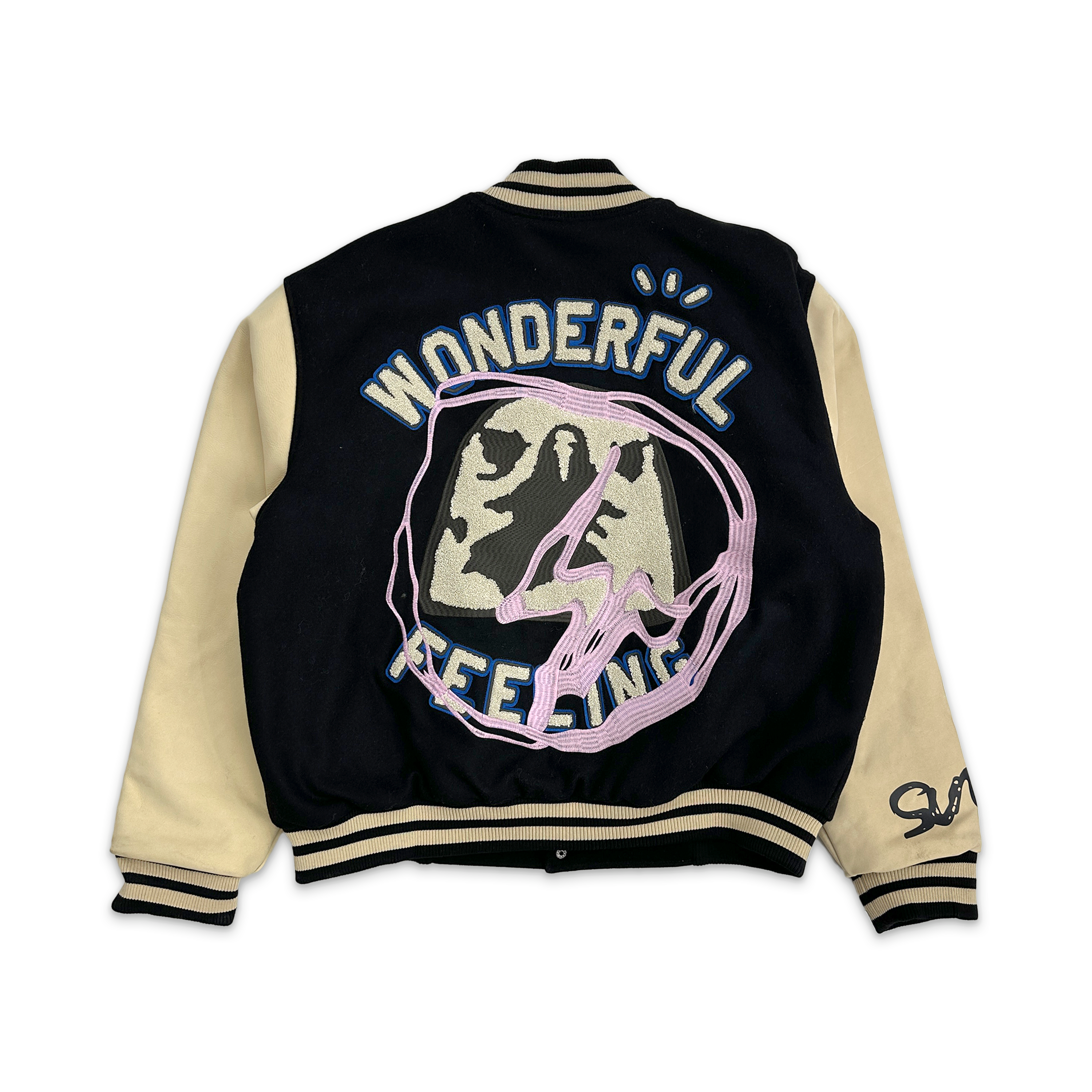 Travis Scott, Cactus Jack For Fragment Manifest Letterman Jacket "Brown/Cream"