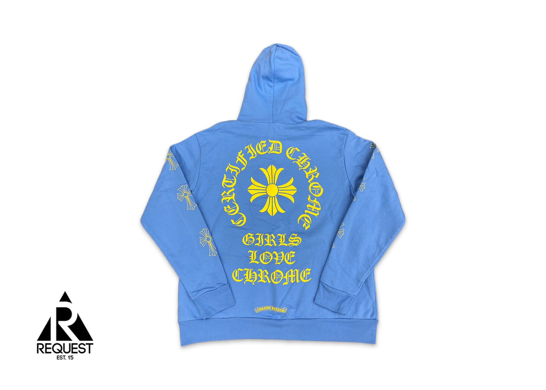 Chrome Hearts X Drake Girls Love Chrome Hoodie "Light Blue”