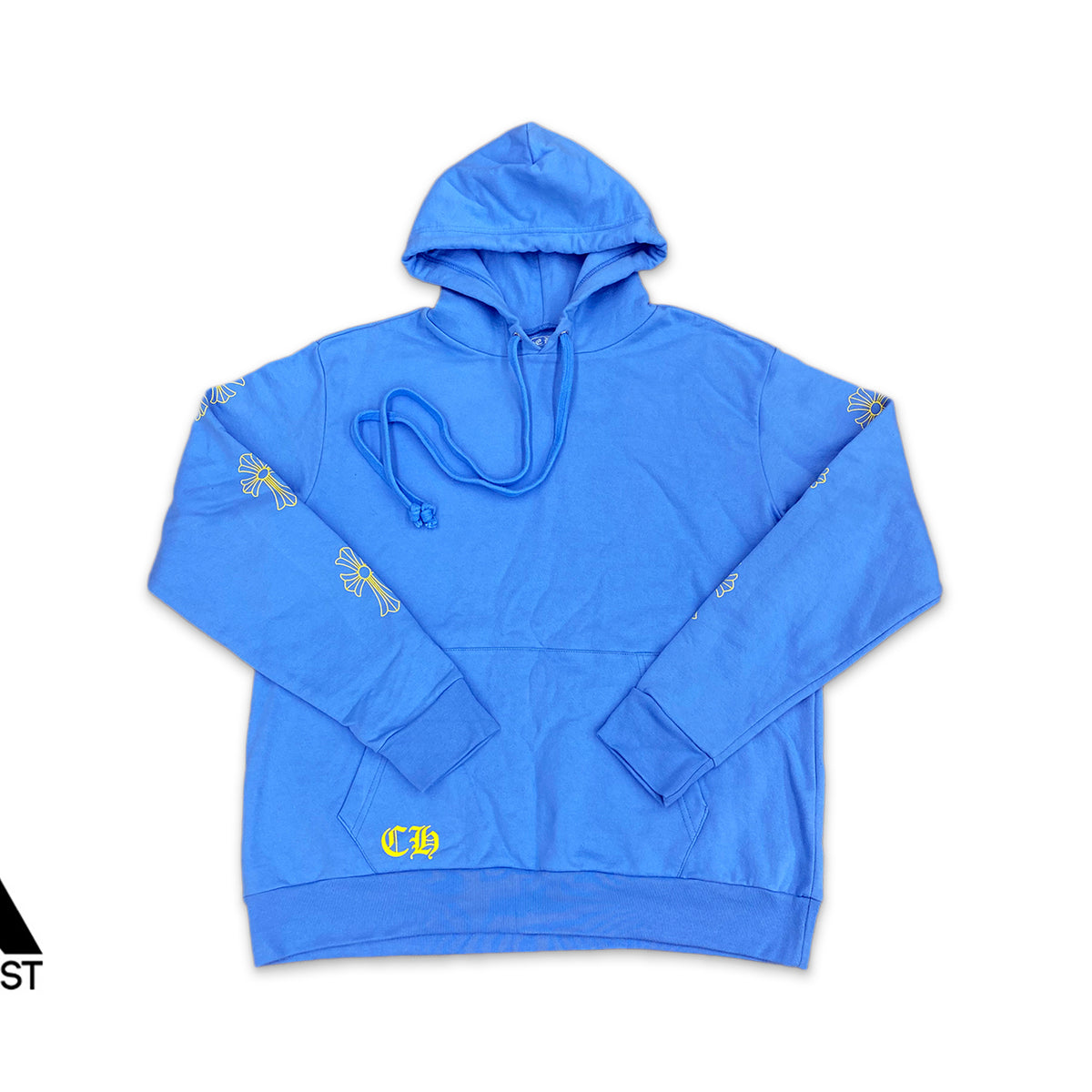 Chrome hearts discount hoodie light blue