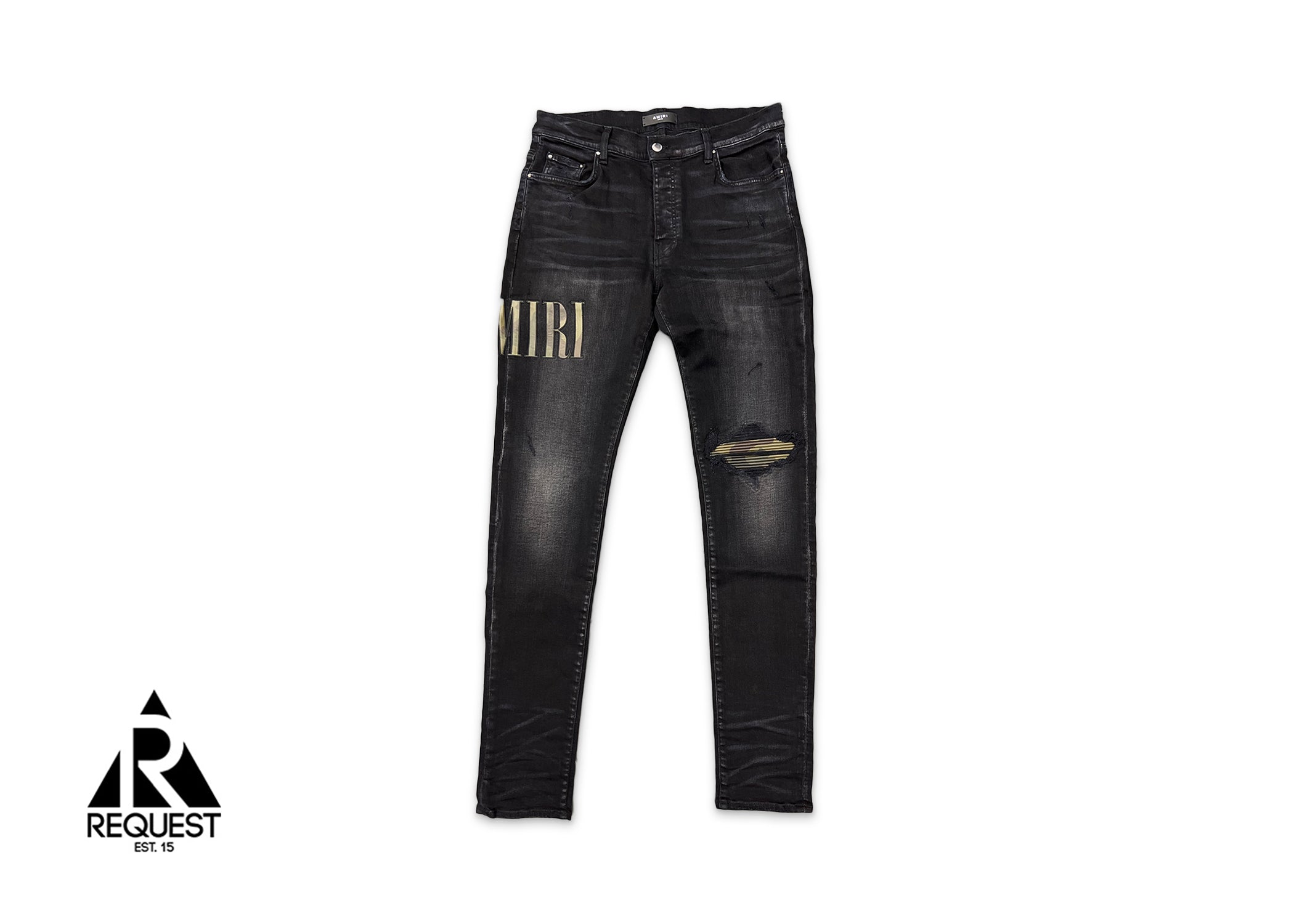 Amiri Core Applique "Aged Black" Jeans