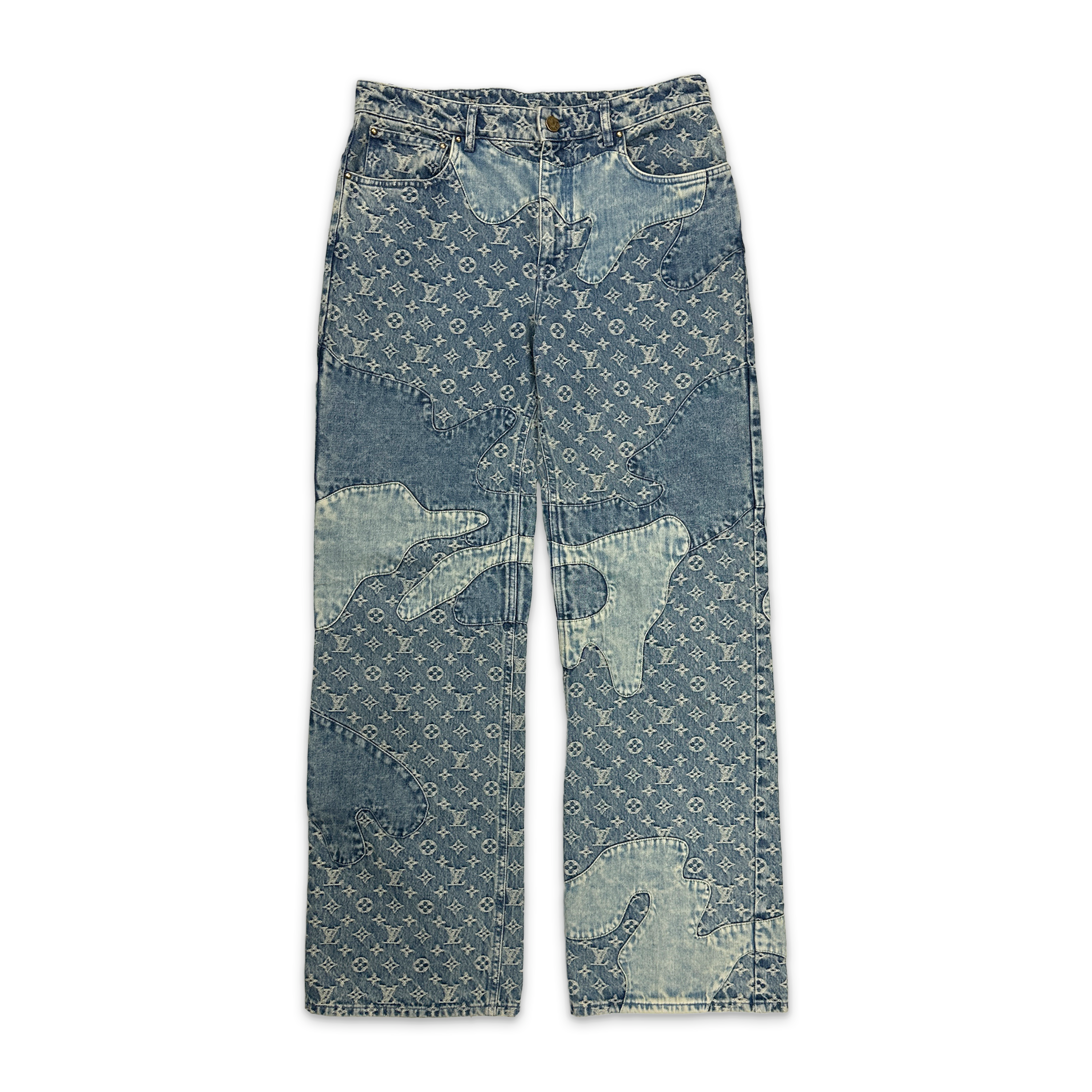 Louis Vuitton, x Nigo Monogram Camo Denim "Blue"