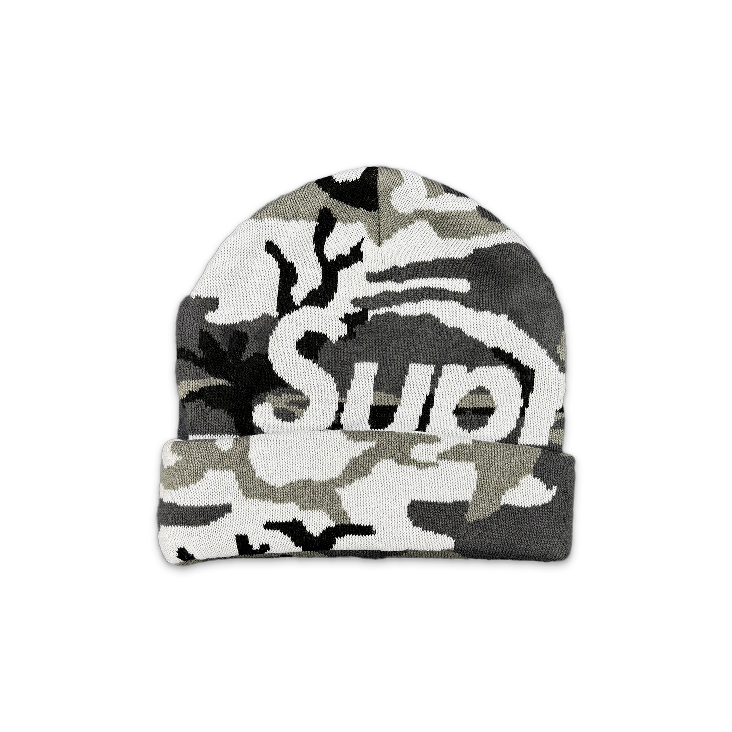 Camo Big Logo Beanie FW25 "Snow Camo"