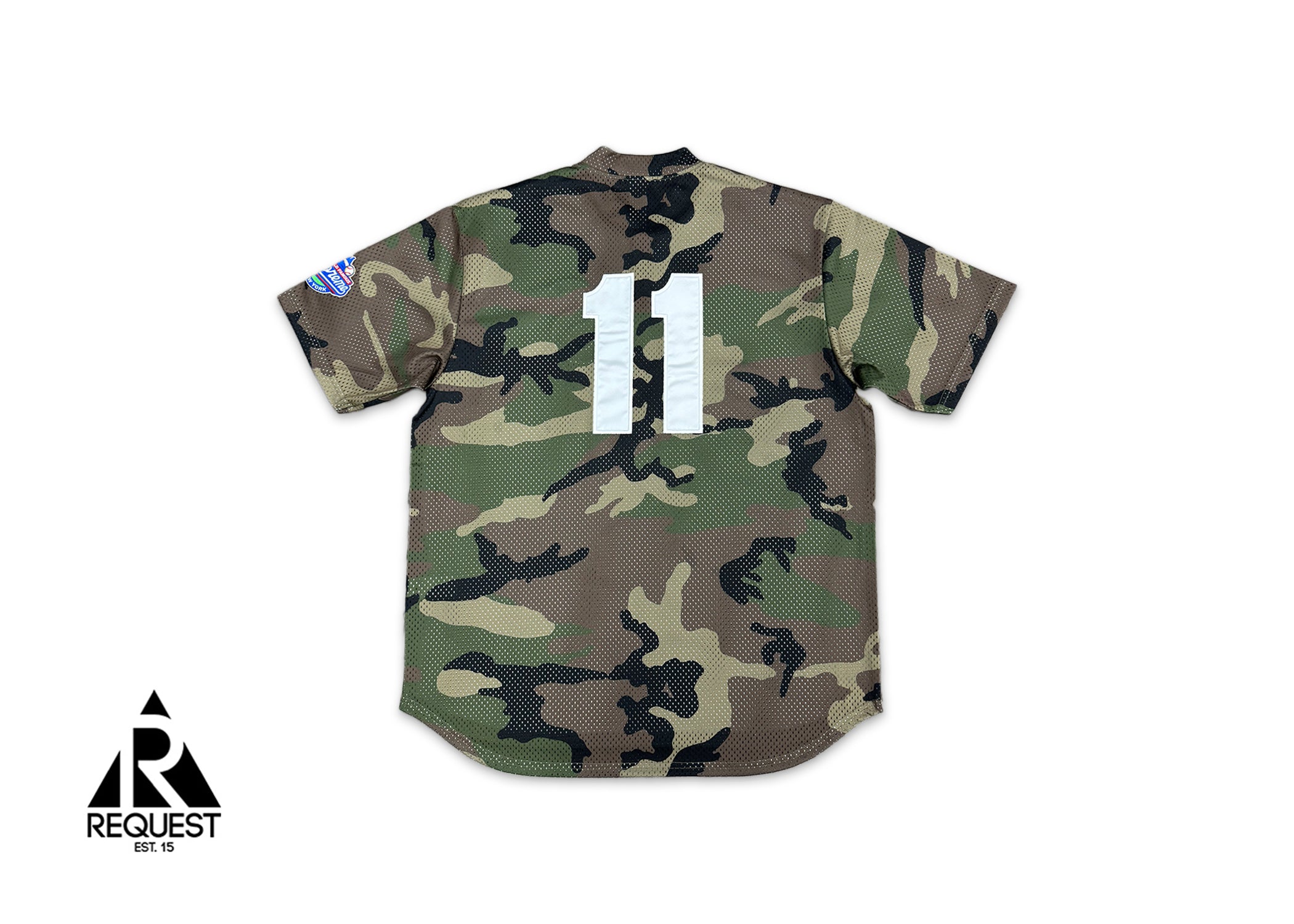 Mesh Henley Baseball Jersey "Camo"