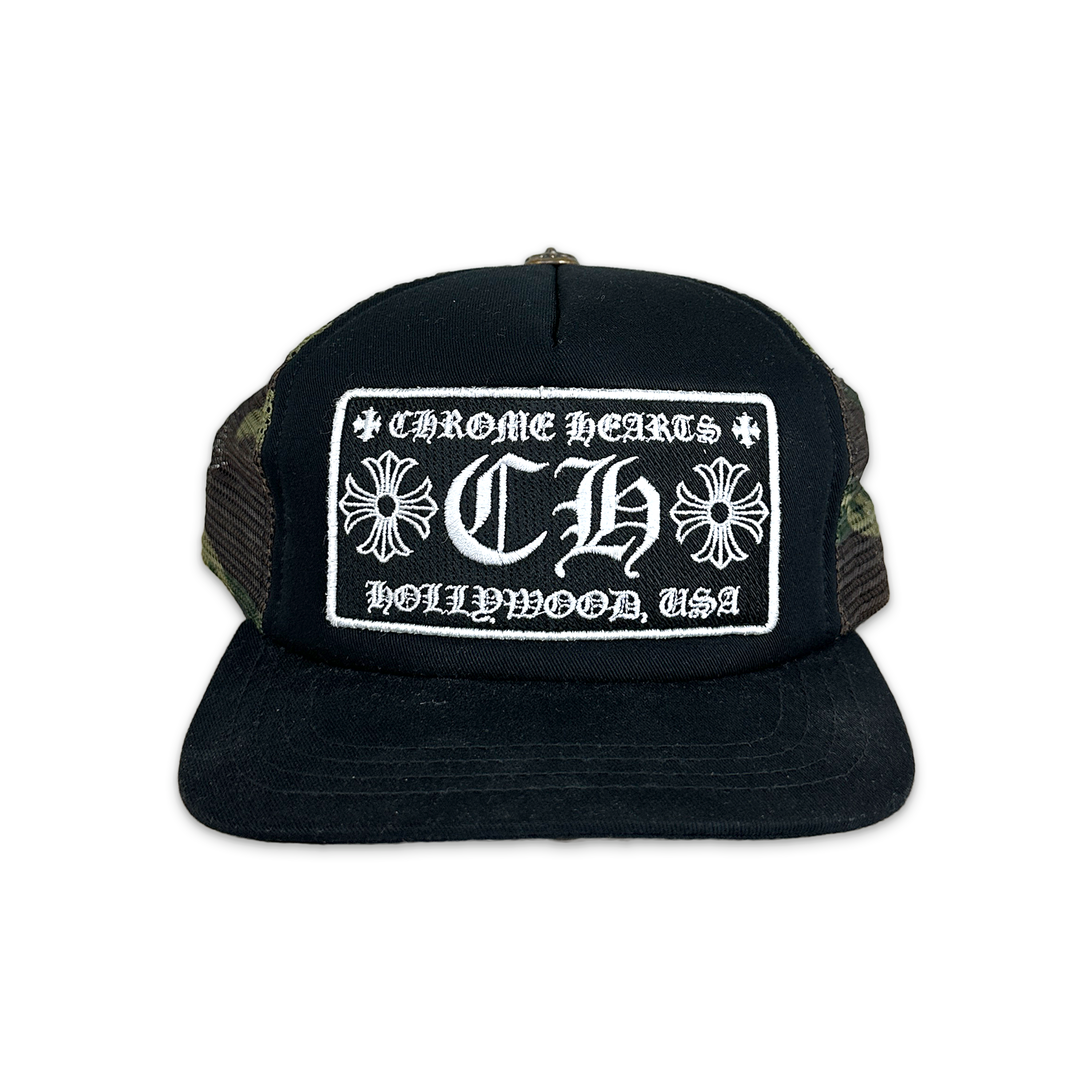 Chrome Hearts, Hollywood Trucker Hat "Camo Mesh"