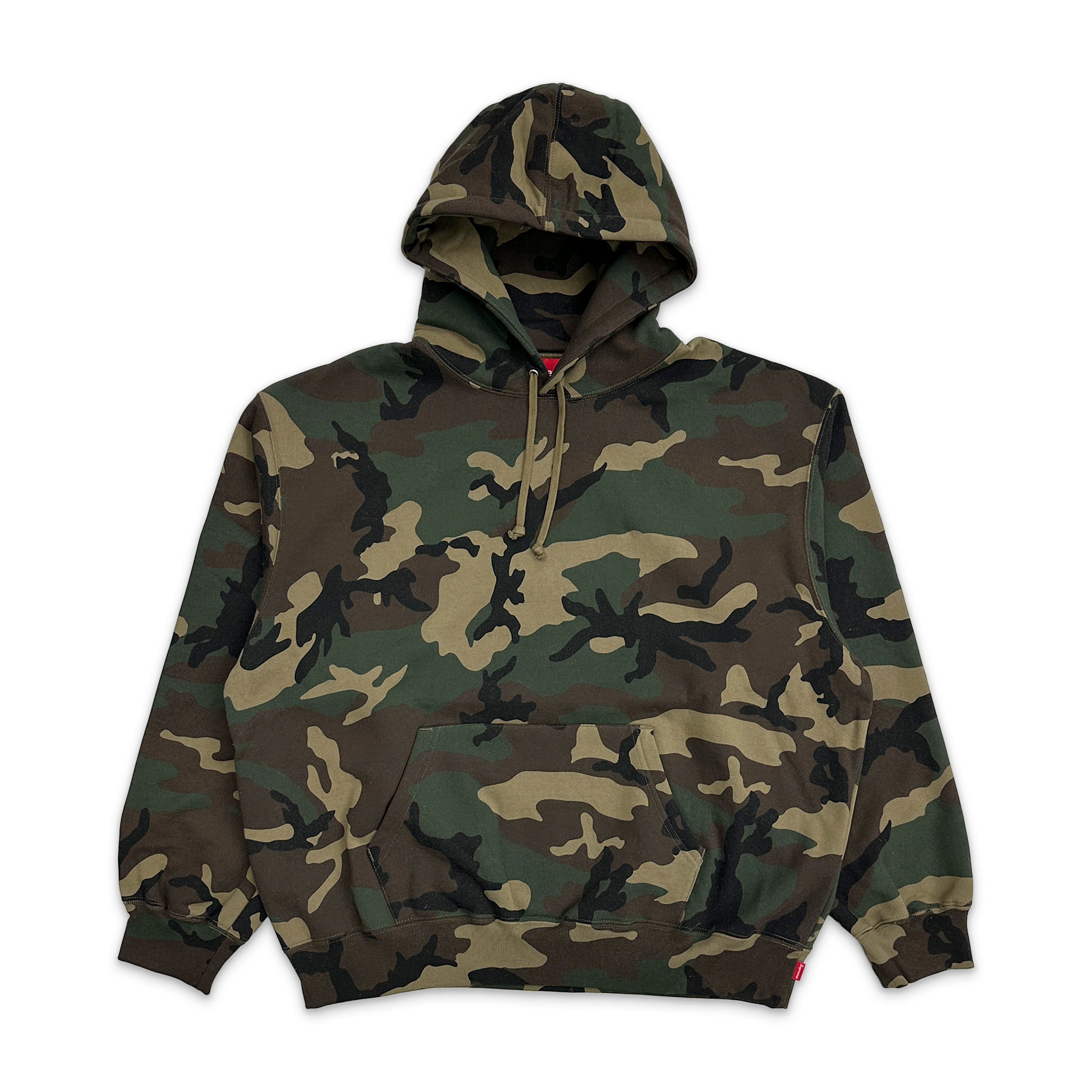 Supreme, Satin Appliqué Hooded Sweatshirt SS26 “Woodland Camo"