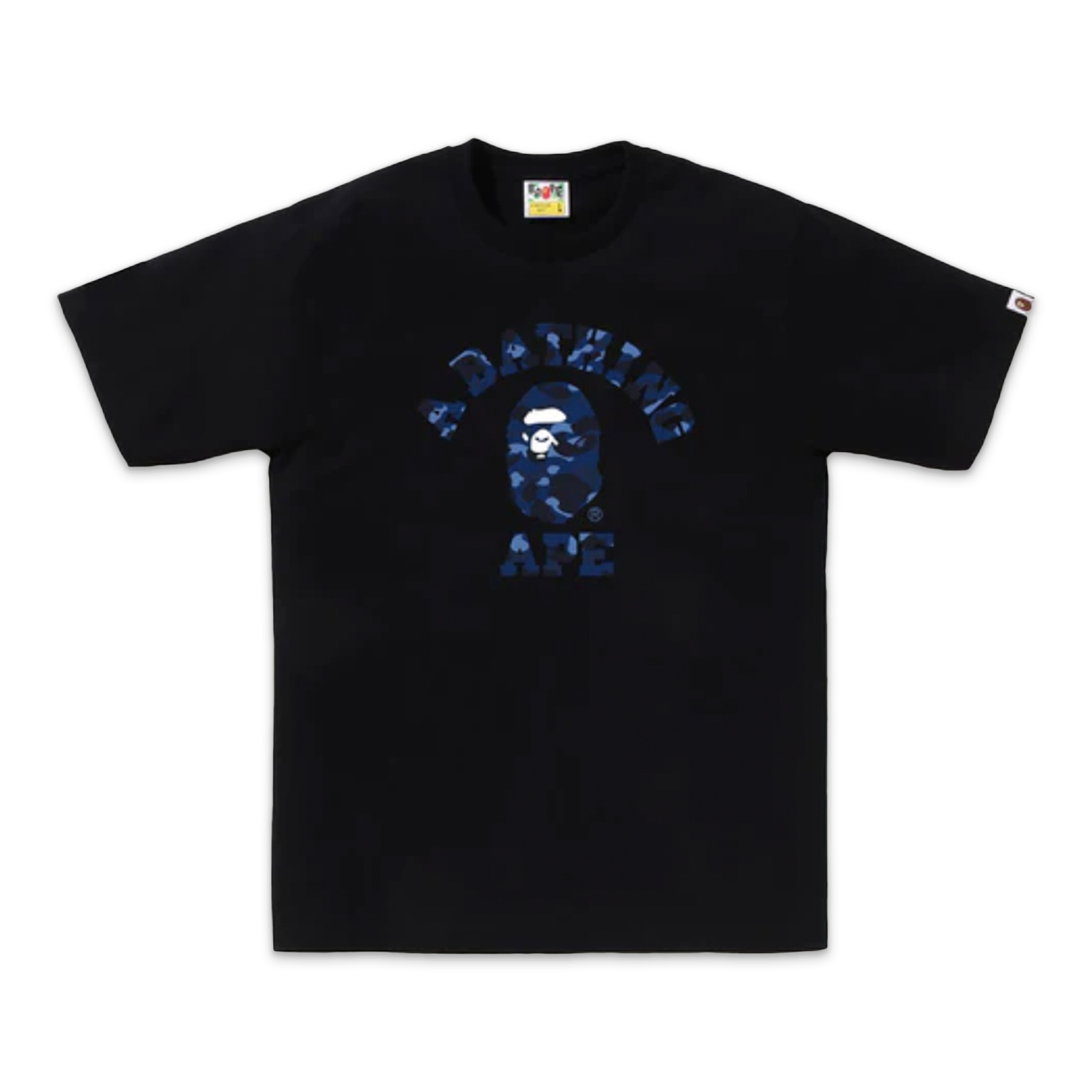 A Bathing Ape (BAPE), BAPE Color Camo College Tee (SS24) “Black/Navy”