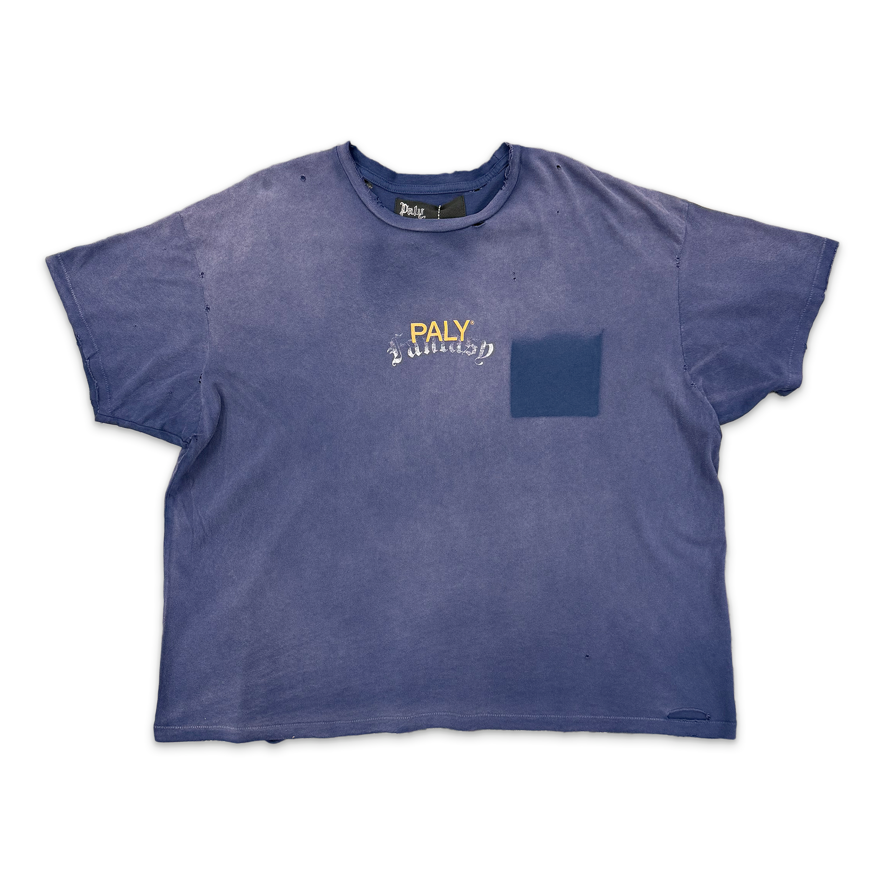 Paly Hollywood, Core Logo Tee "Faded Blue"