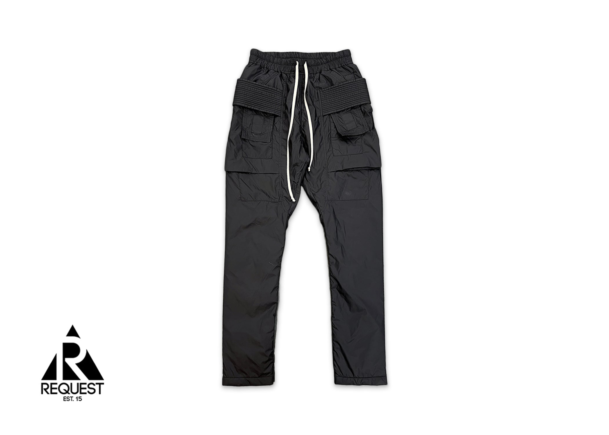 Rick Owens DRKSHDW, Nylon Creatch Cargo Drawstring "Black"