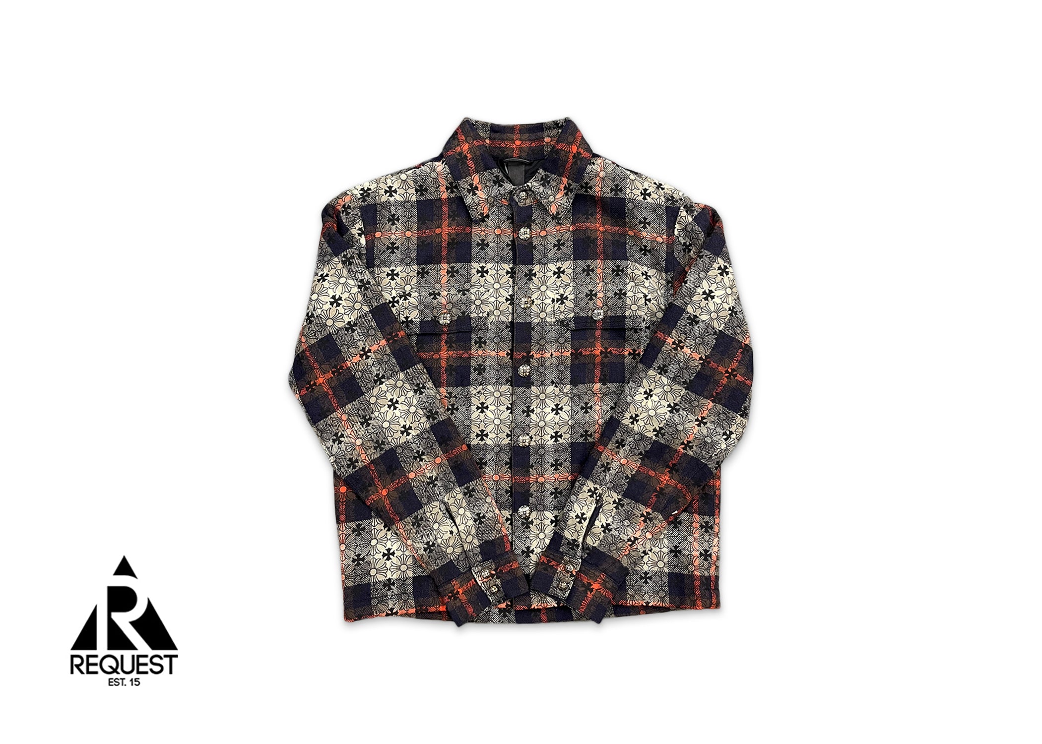 Chrome Hearts Flannel Jacket "Cream/Navy/Red"