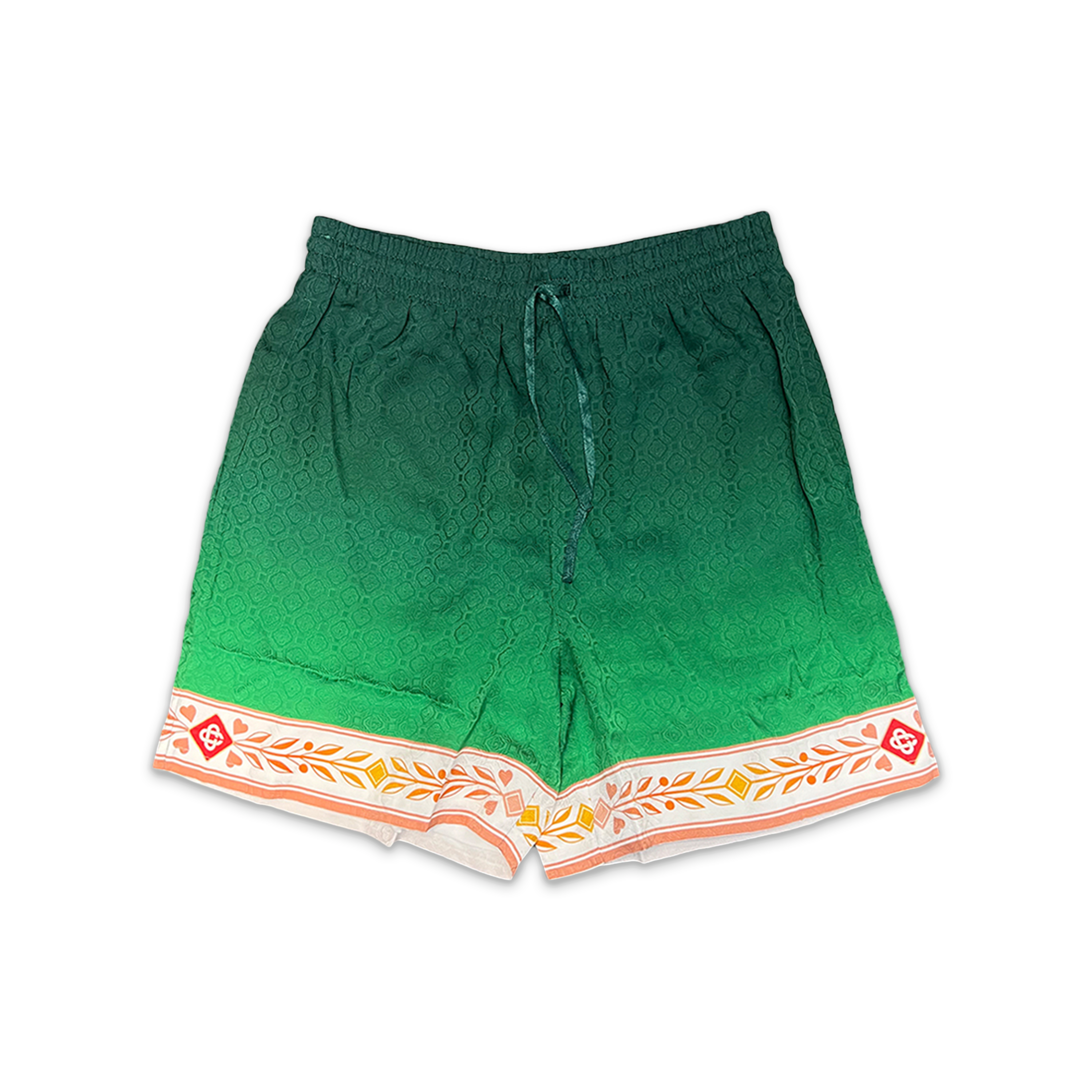 Casablanca, Unity Is Power Silk Monogram Shorts "Multi"