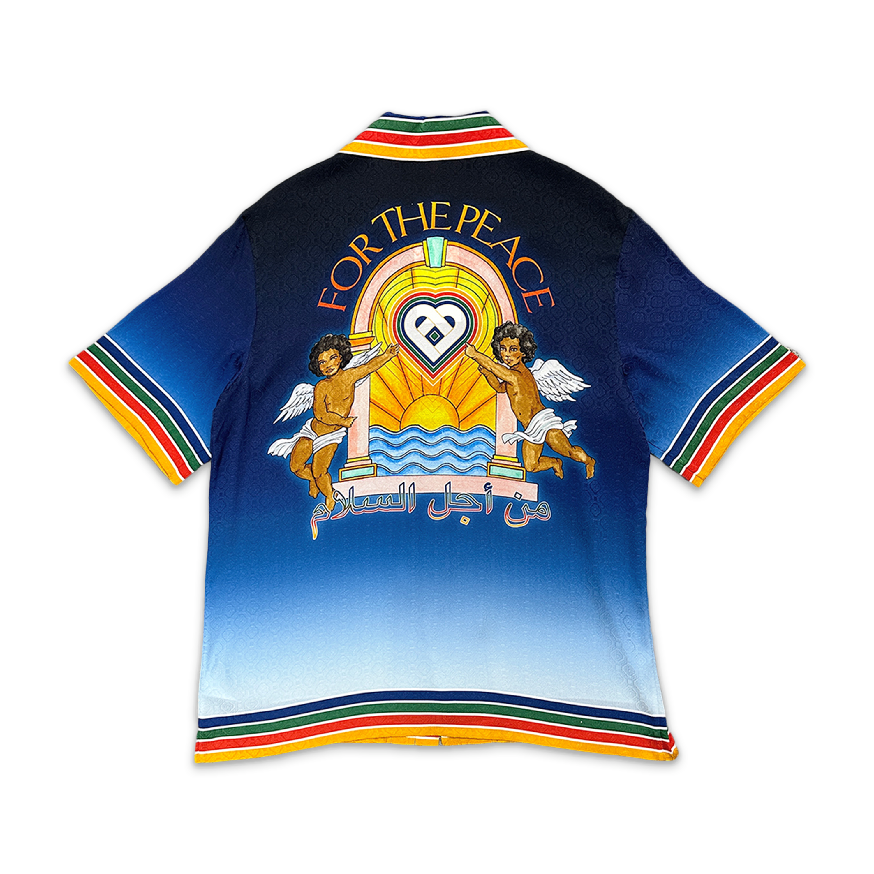 Casablanca, Silk Monogram Cuban Collar S/S Button Up "Studio De Musique"