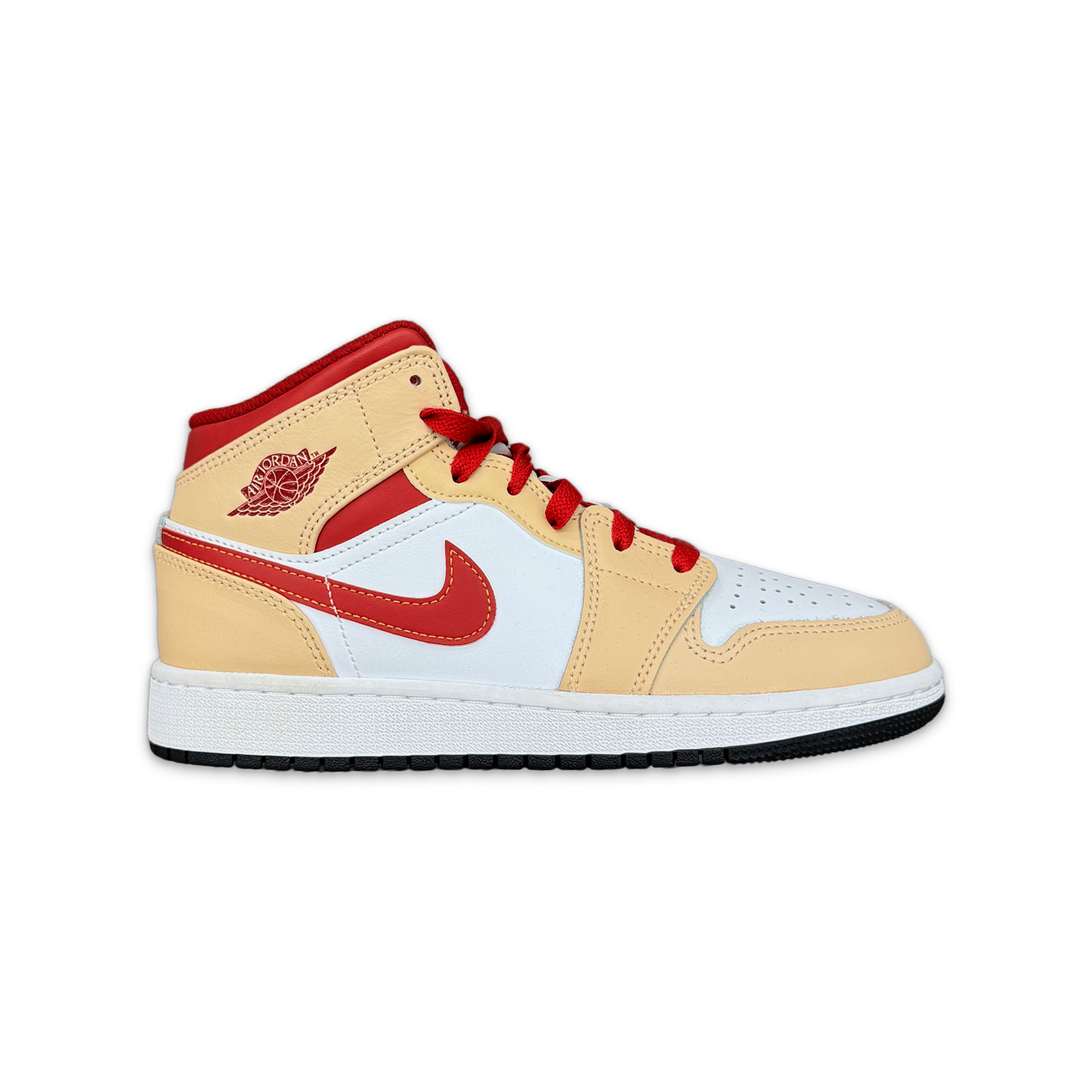 Air Jordan, Air Jordan 1 Retro Retro Mid “White Onyx Light Curry” (GS)