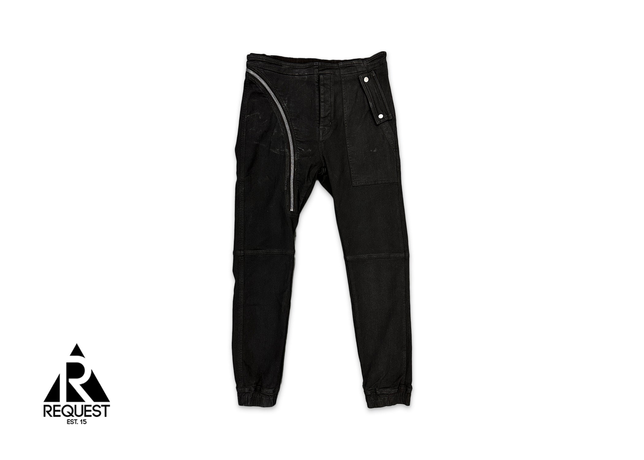 Rick Owens Air Cut Denim Joggers "Black"