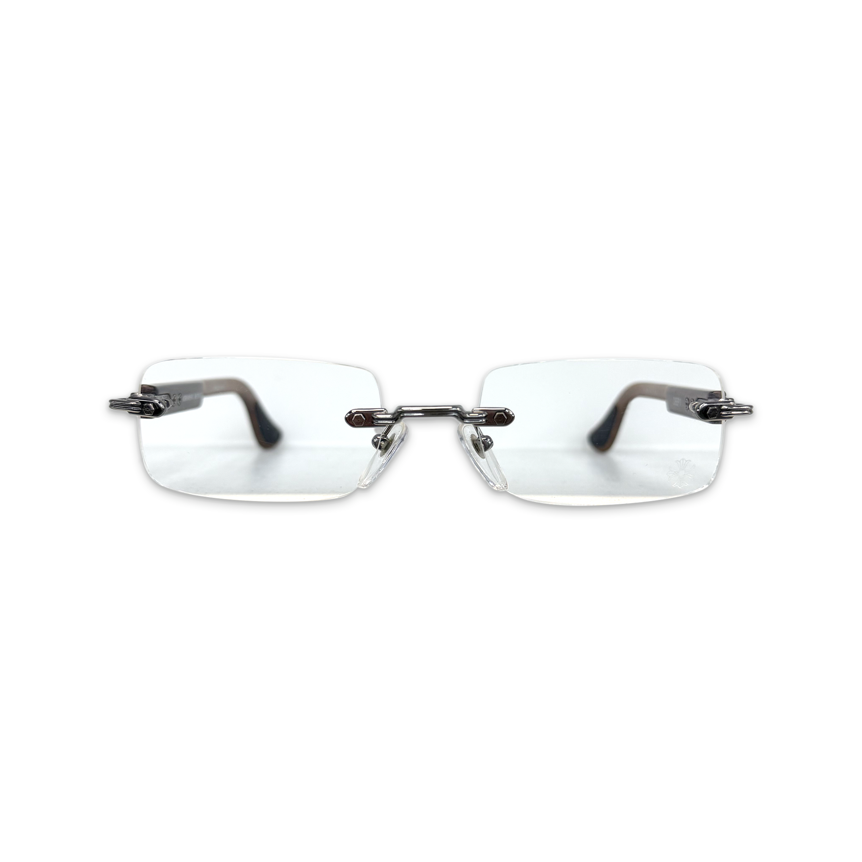 Chrome Hearts, Deep I Glasses "Wood/Silver"