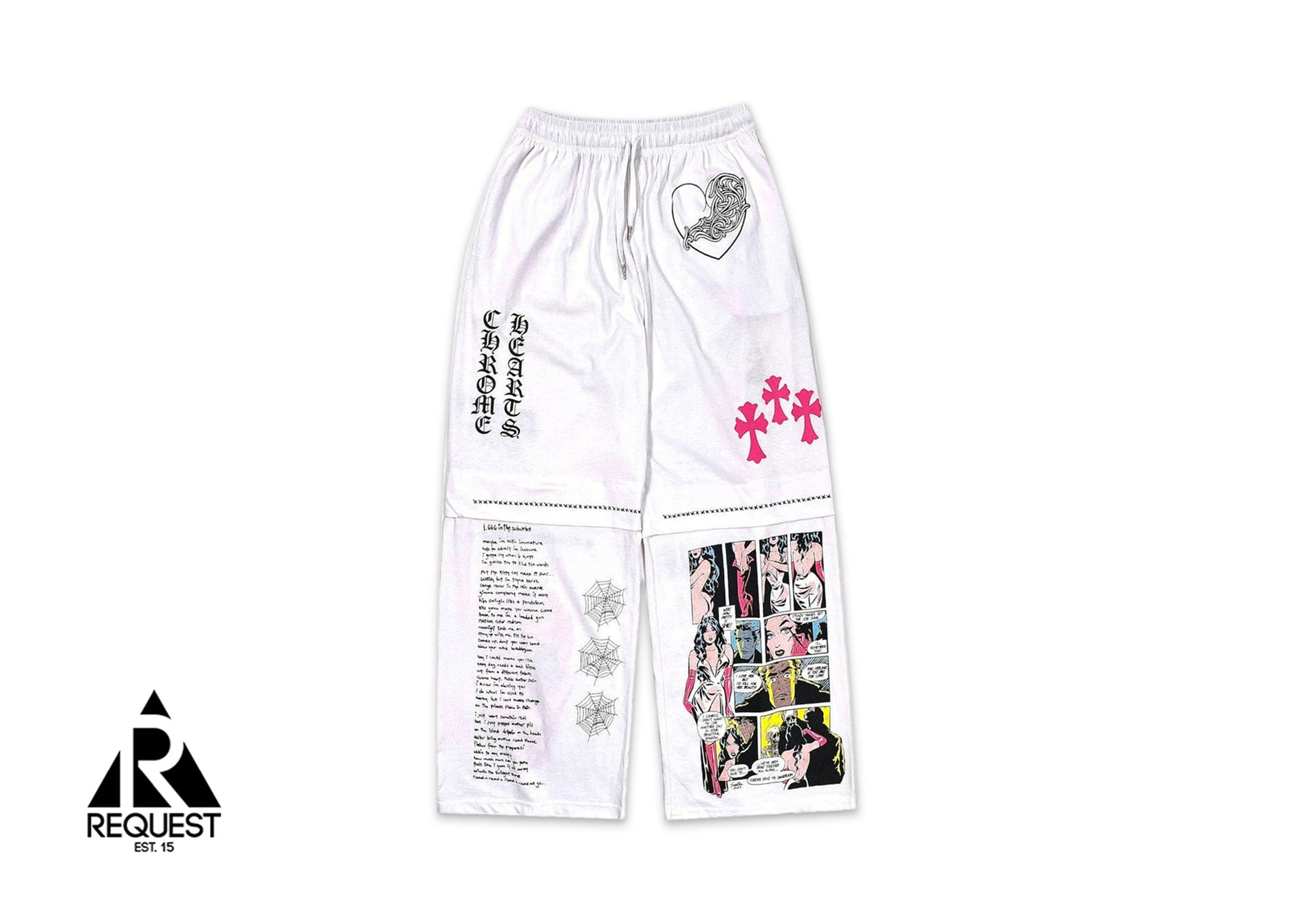 Chrome Hearts Deadly Doll Flared Sweatpants "White"