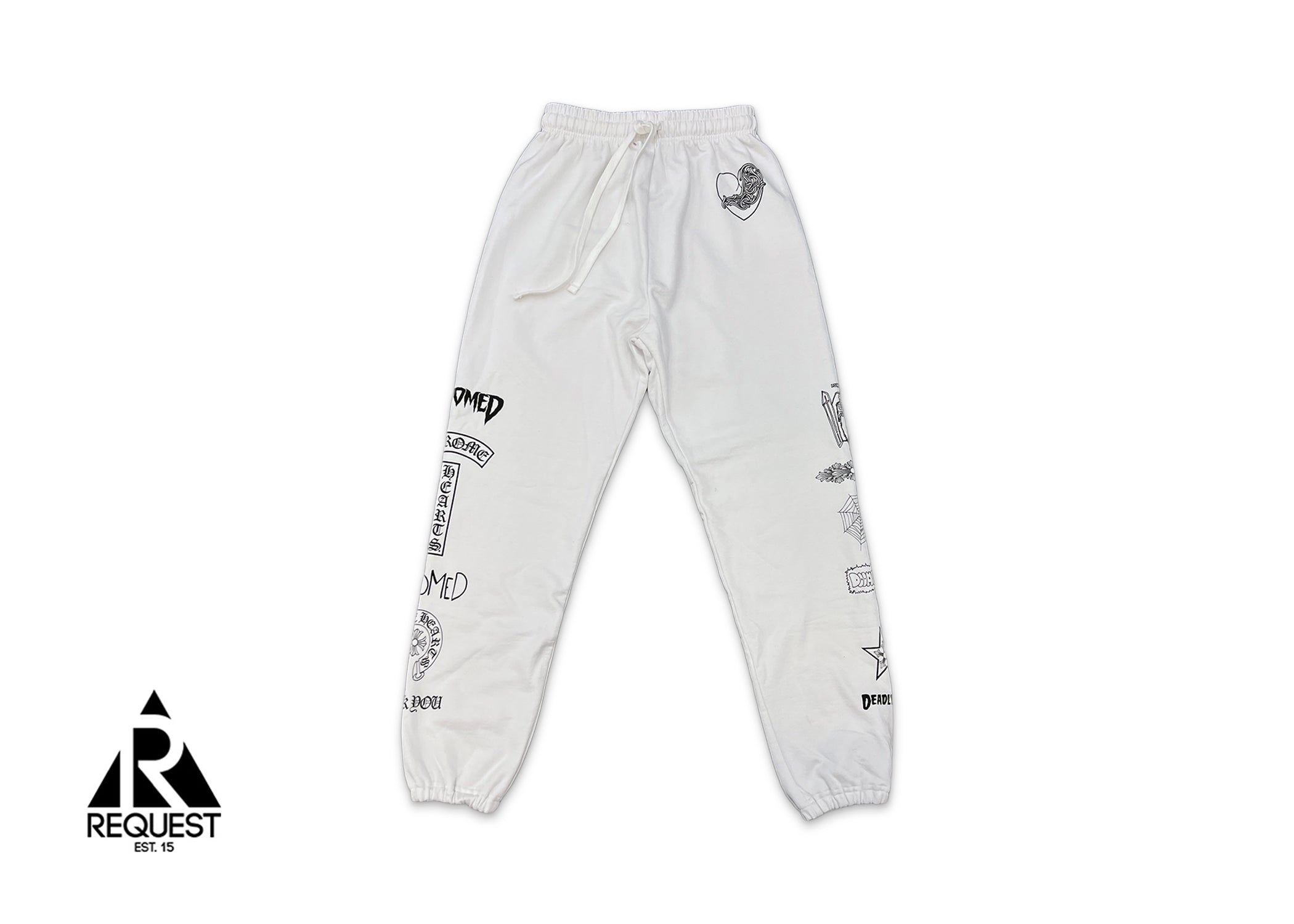 Chrome Hearts Deadly Doll Sweatpants "White"