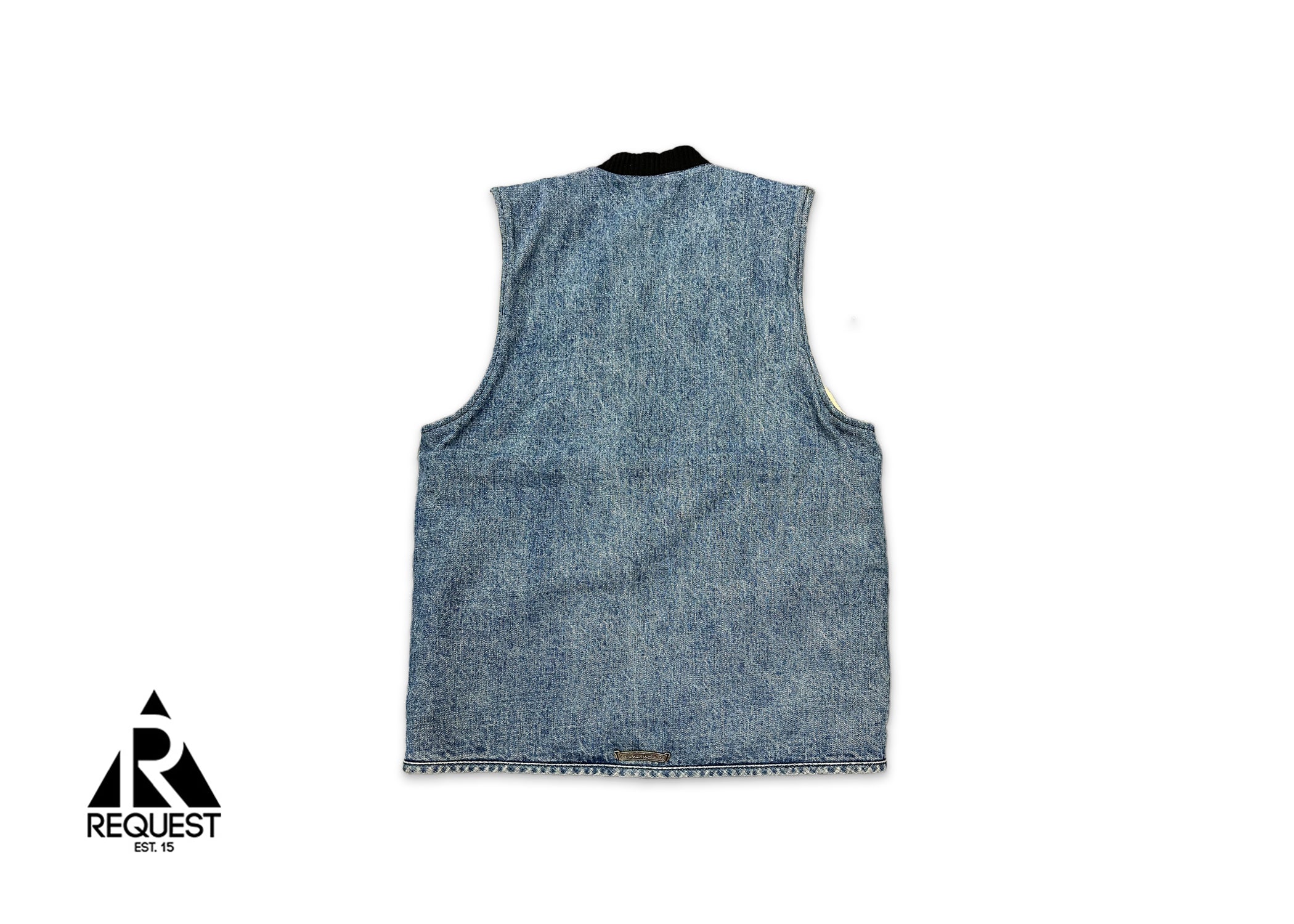 Denim Shearling Vest "Blue"