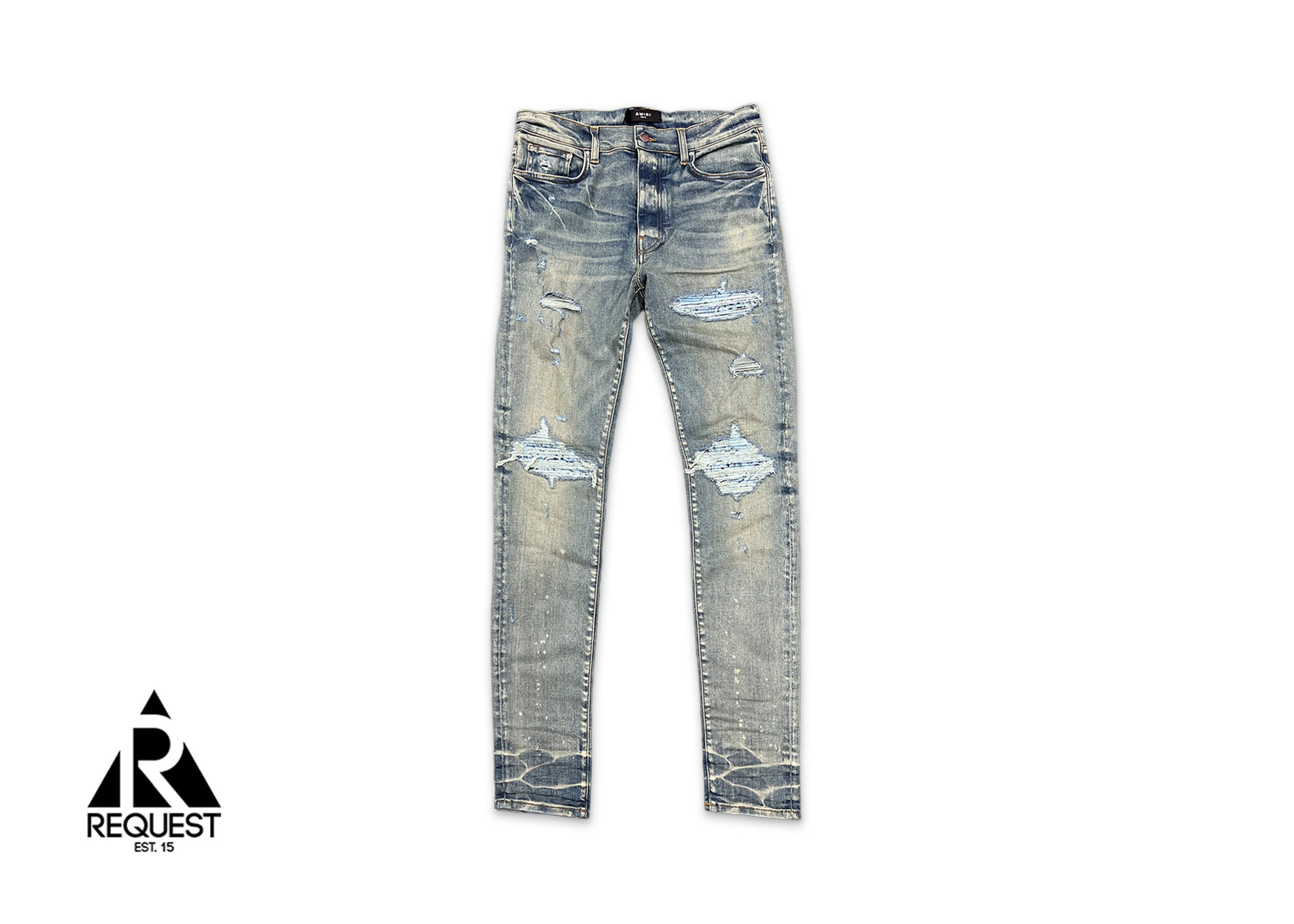 Amiri Baby Blue Bandana MX1 Jeans "Clay Indigo"