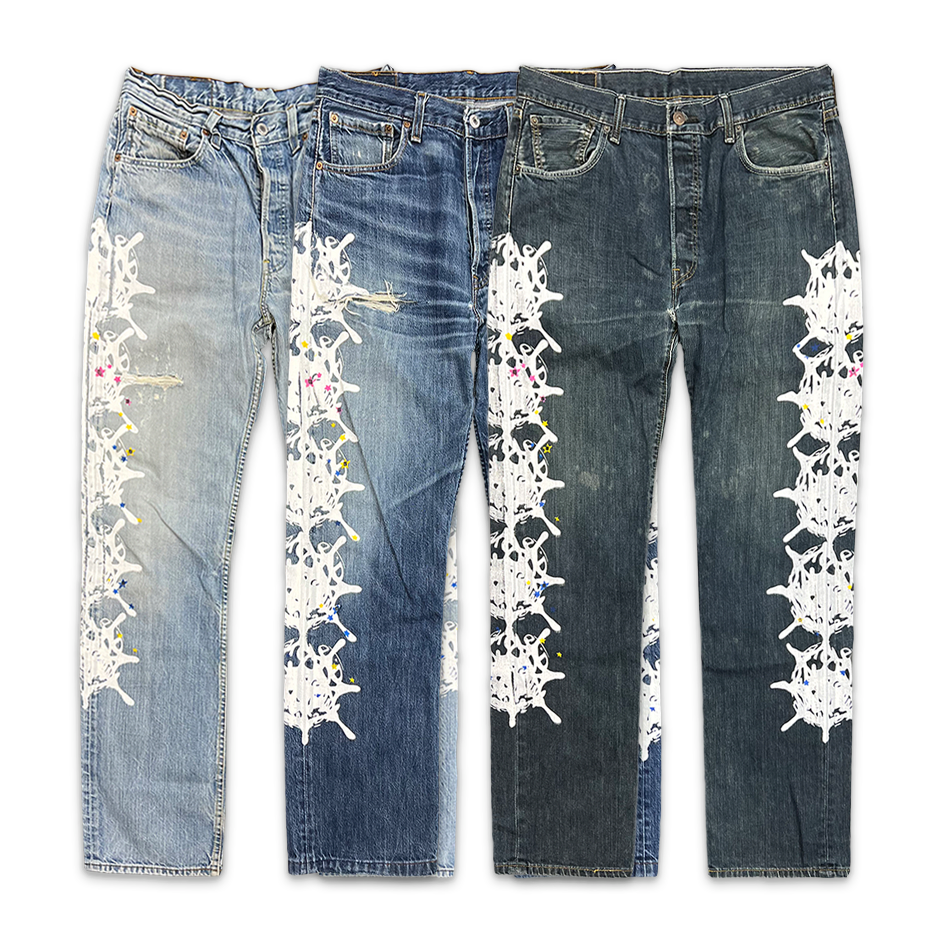 Sp5der, Worldwide x Levi Web Denim "Vintage"