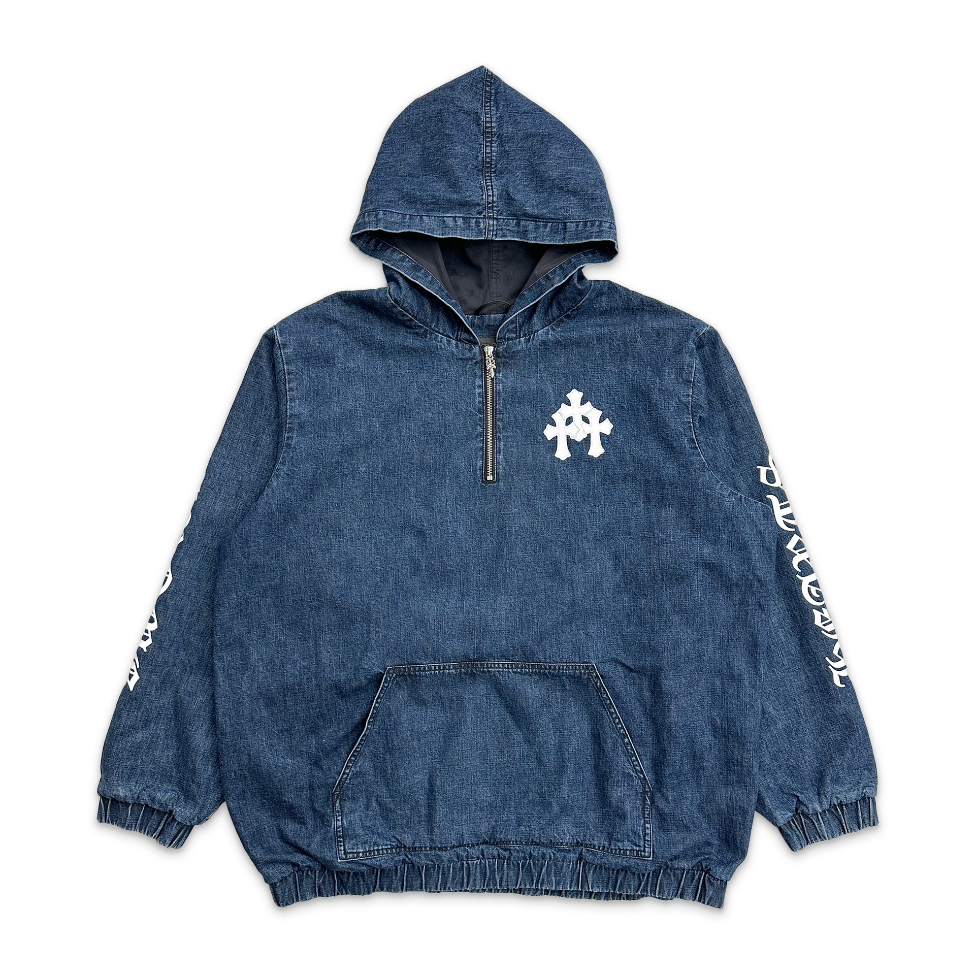 Denim Anorak Half Zip Jacket 