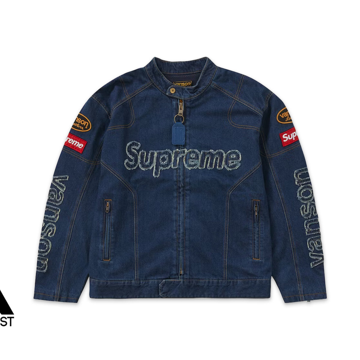 Supreme Vanson Leathers Cordura Denim Jacket “Blue” | Request