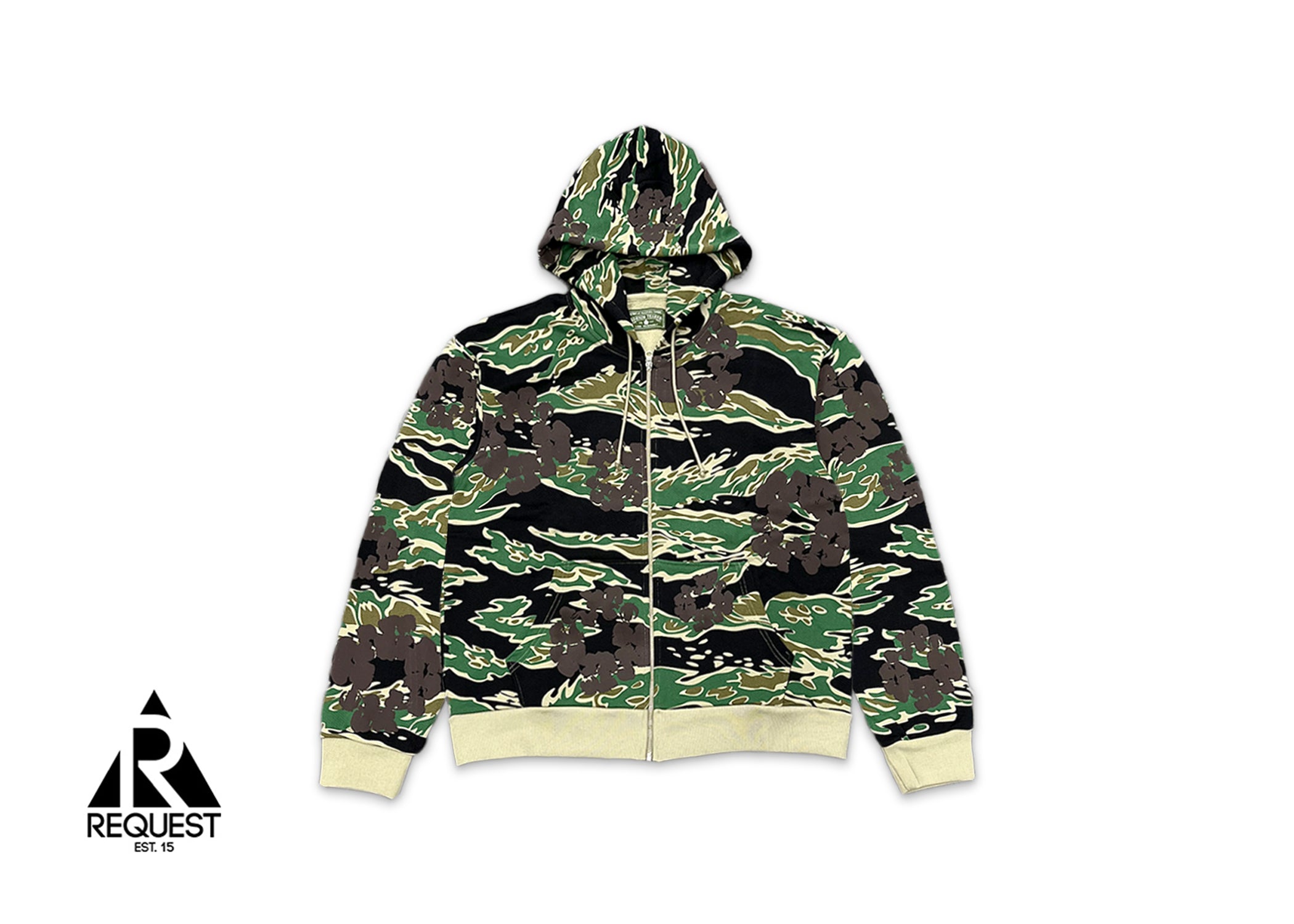 Camo Cotton Wreath Zip Hoodie "Tiger Camo"