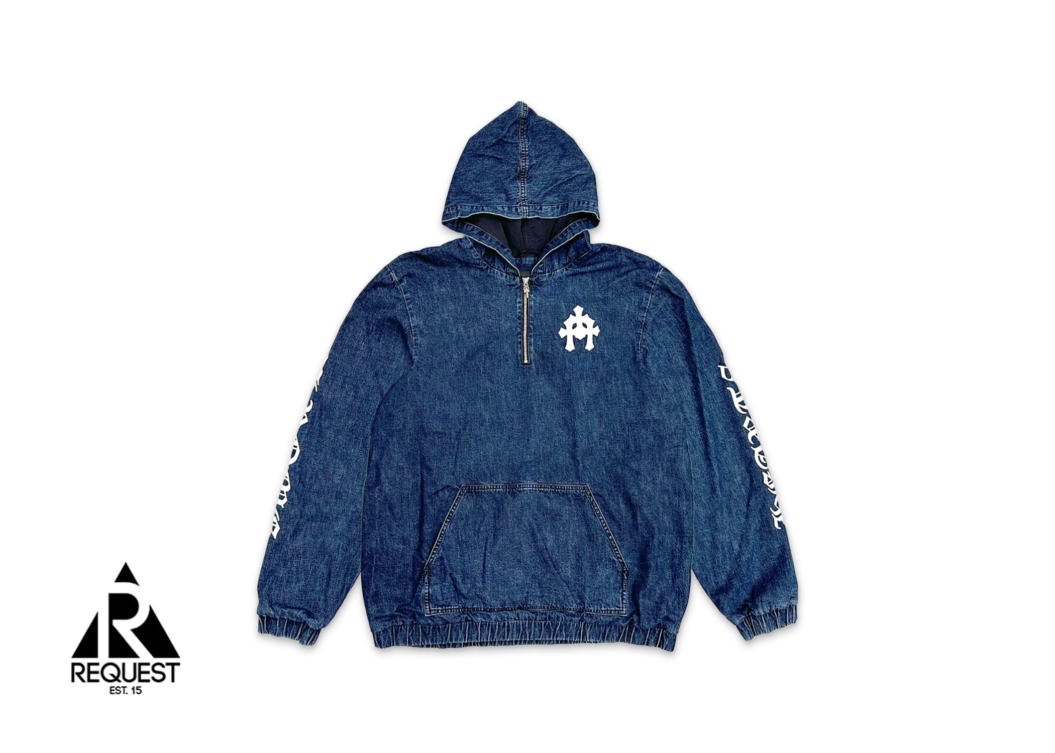 Denim Anorak Half Zip Jacket "Indigo"