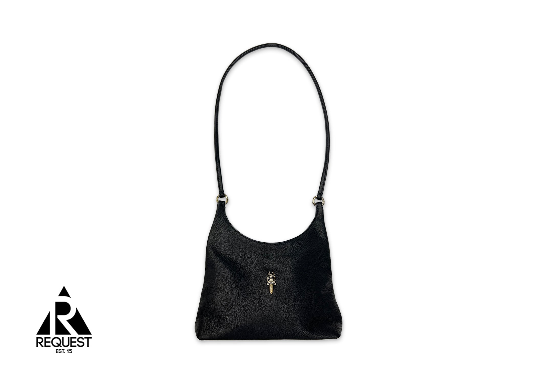 Dagger Mini Leather Shoulder Bag "Black"