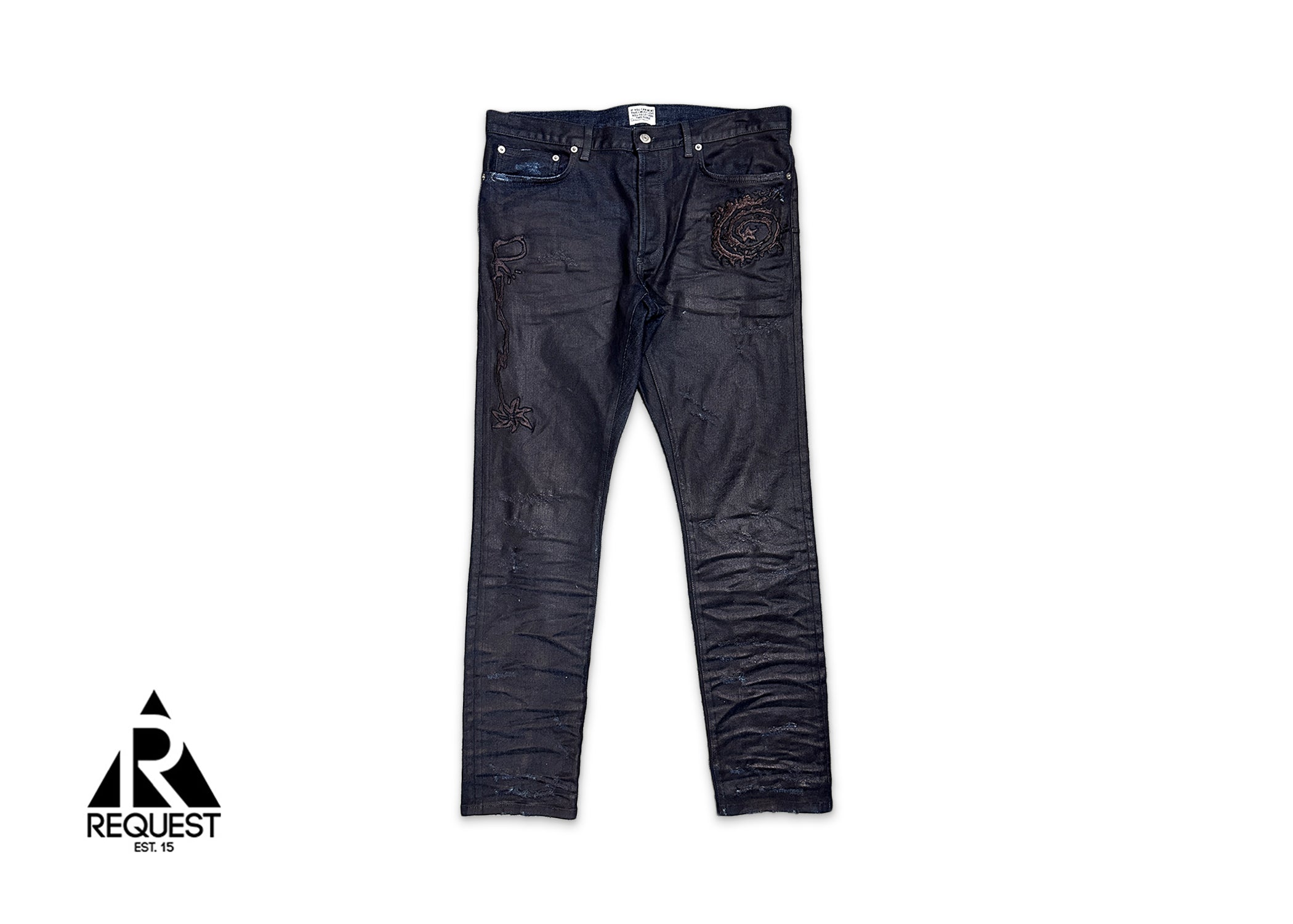 Dior x Cactus Jack Slim-Fit Waxed Jeans "Blue"