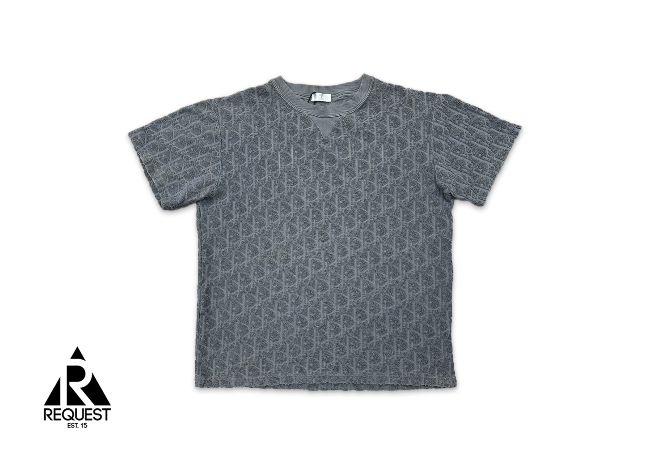 Dior Oblique Relaxed-Fit Terry Tee "Grey"