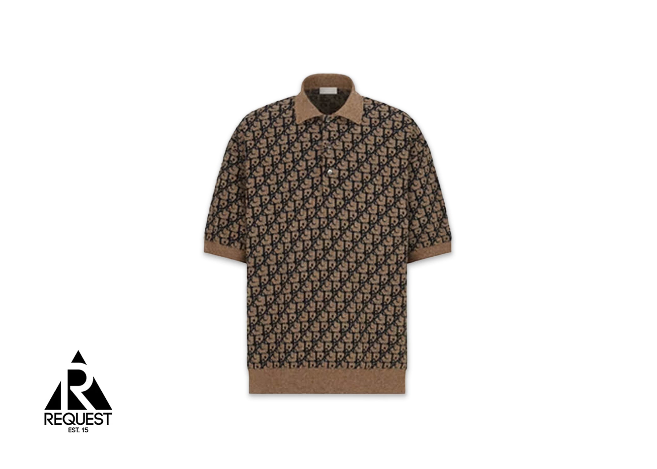 Dior x Cactus Jack Oblique Monogram Oversized Polo Shirt "Beige/Black"