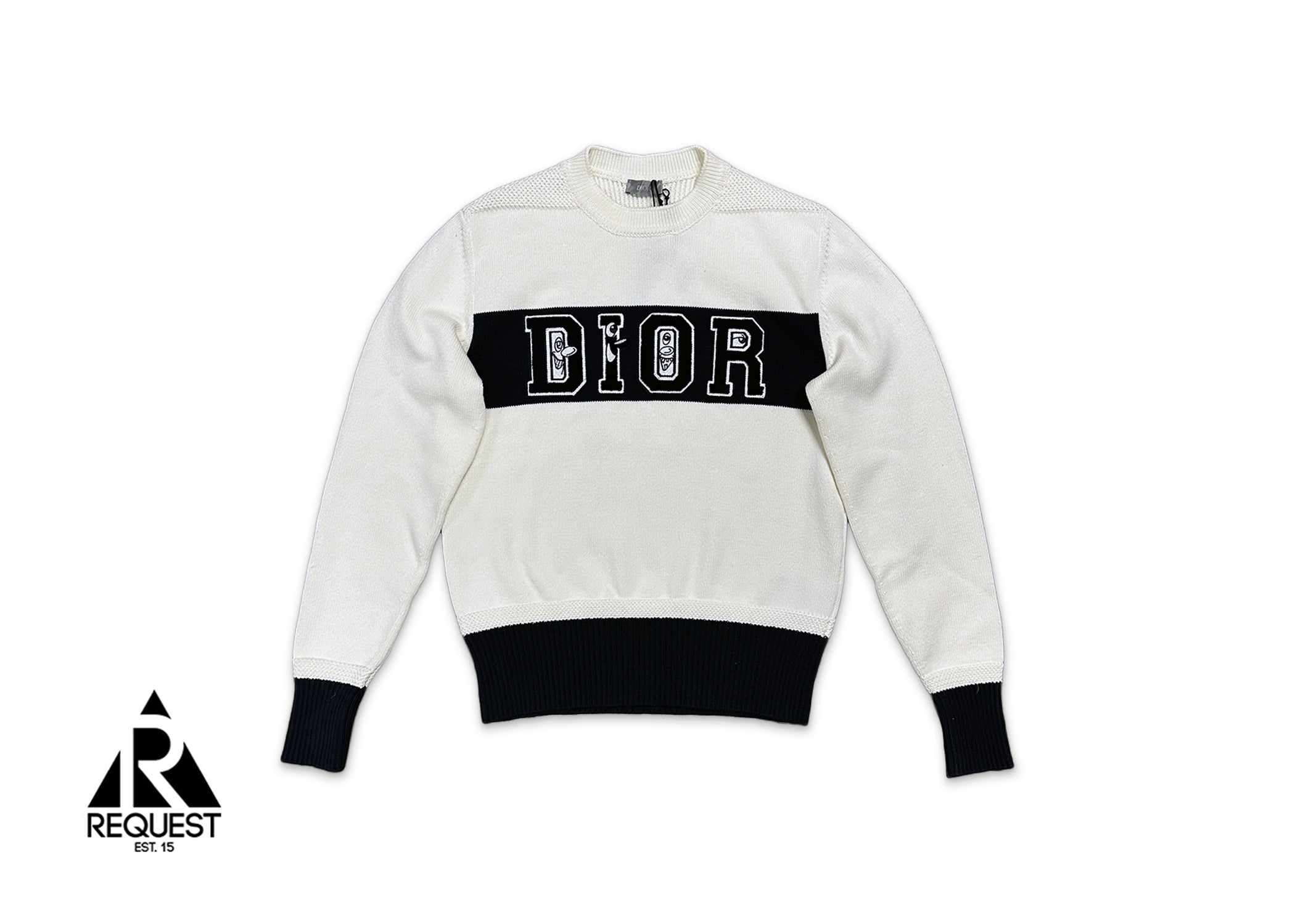 Request, Dior x Kenny Scharf Knit Sweater "Navy/Cream"