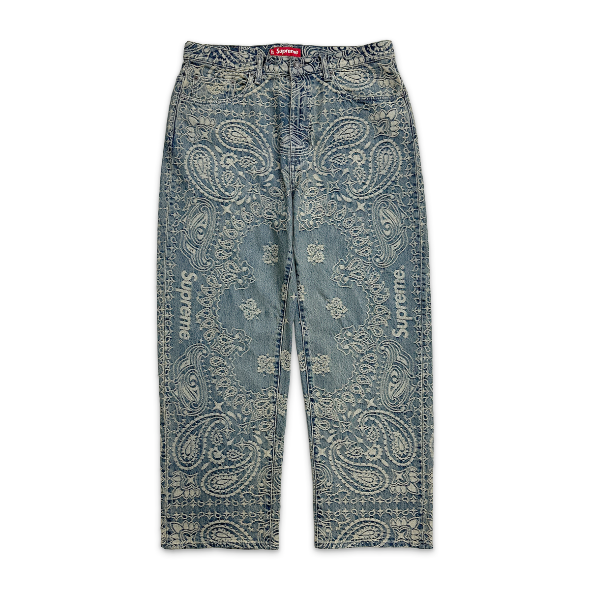 Bandana Jacquard Baggy Jean 