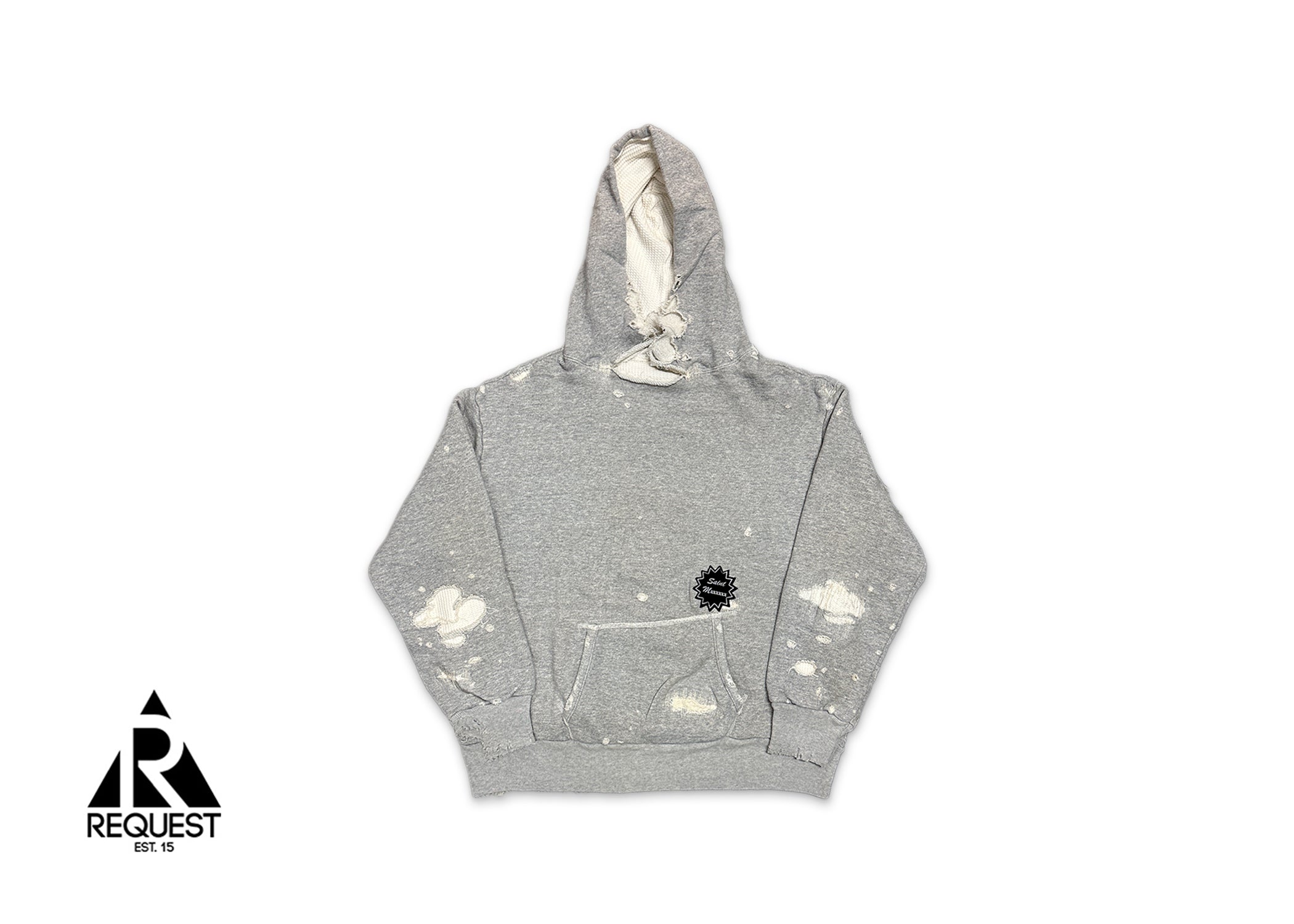 Double Face Distressed Hoodie "Grey"