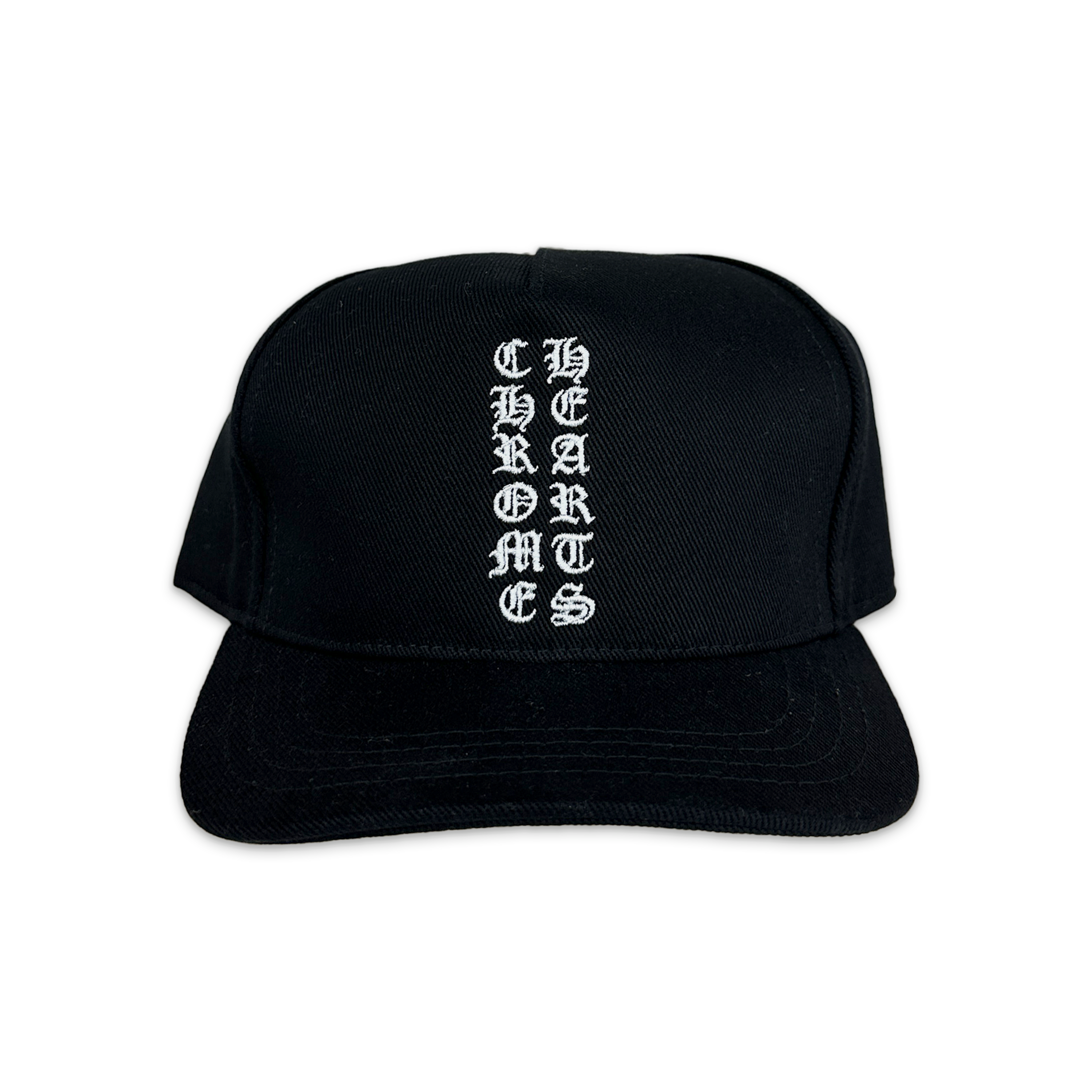Chrome Hearts, Vertical Logo Denim Baseball Hat "Black"