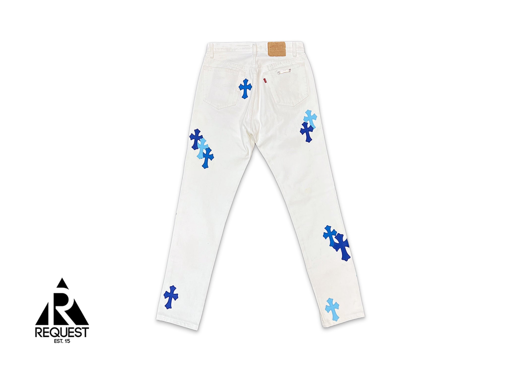 Chrome Hearts White Denim "Blue Crosses" (London Exclusive)