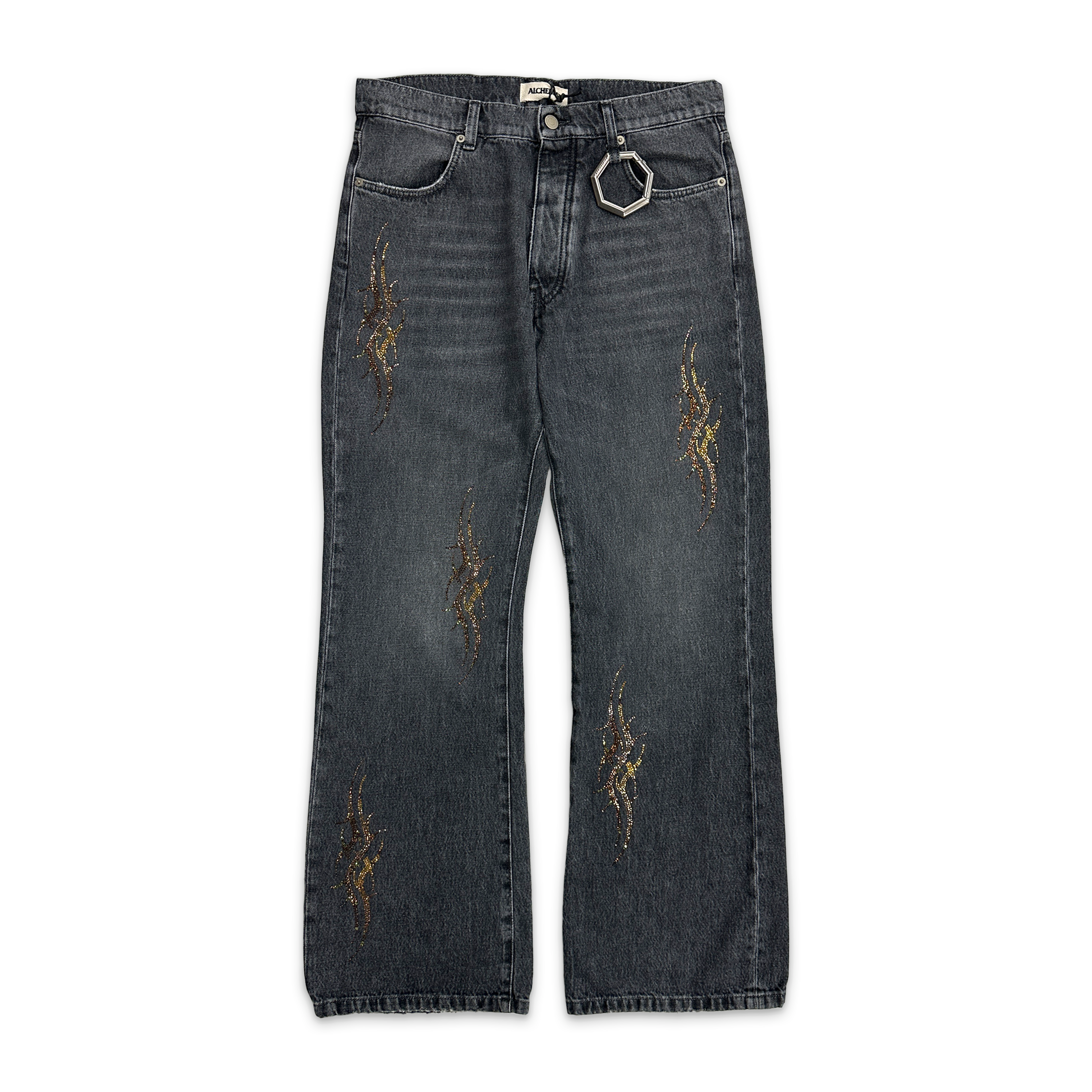 Alchemist, Studio Jeans Allover Tribal Crystals "Black"