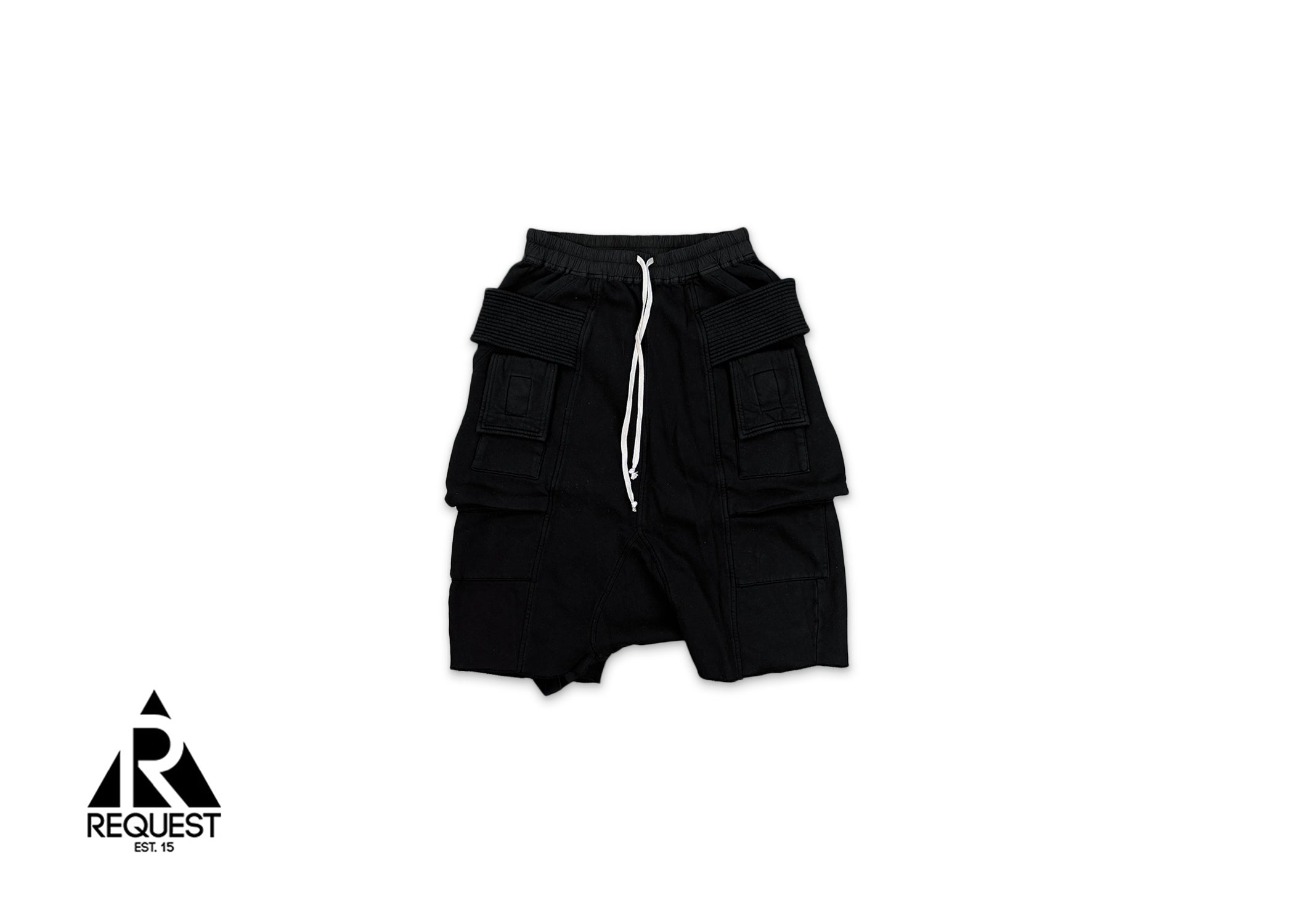 Rick Owens DRKSHDW, Creatch Cargo Pods Dropcrotch Shorts "Black"