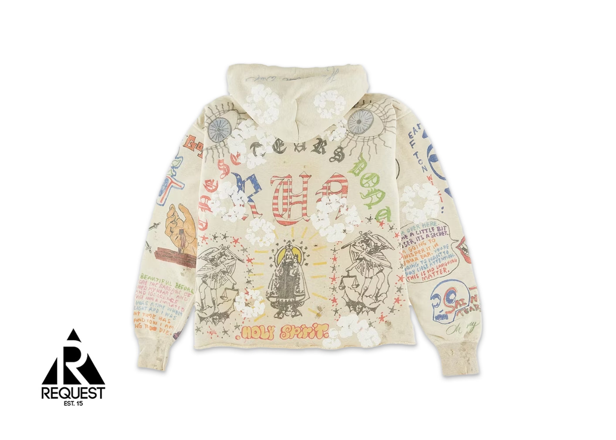 Saint Michael x Denim Tears Graffiti Hoodie “Vintage White”