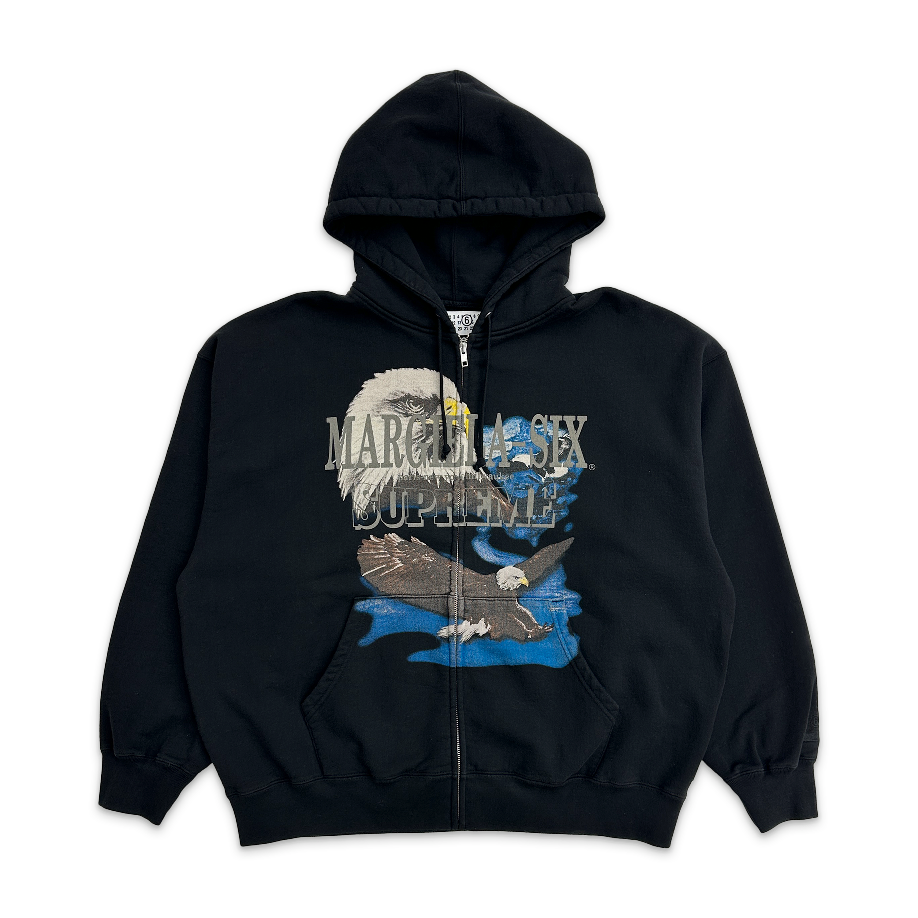 Supreme, MM6 Maison Margiela Eagle Zip Up Hooded Sweatshirt “Black" SS26