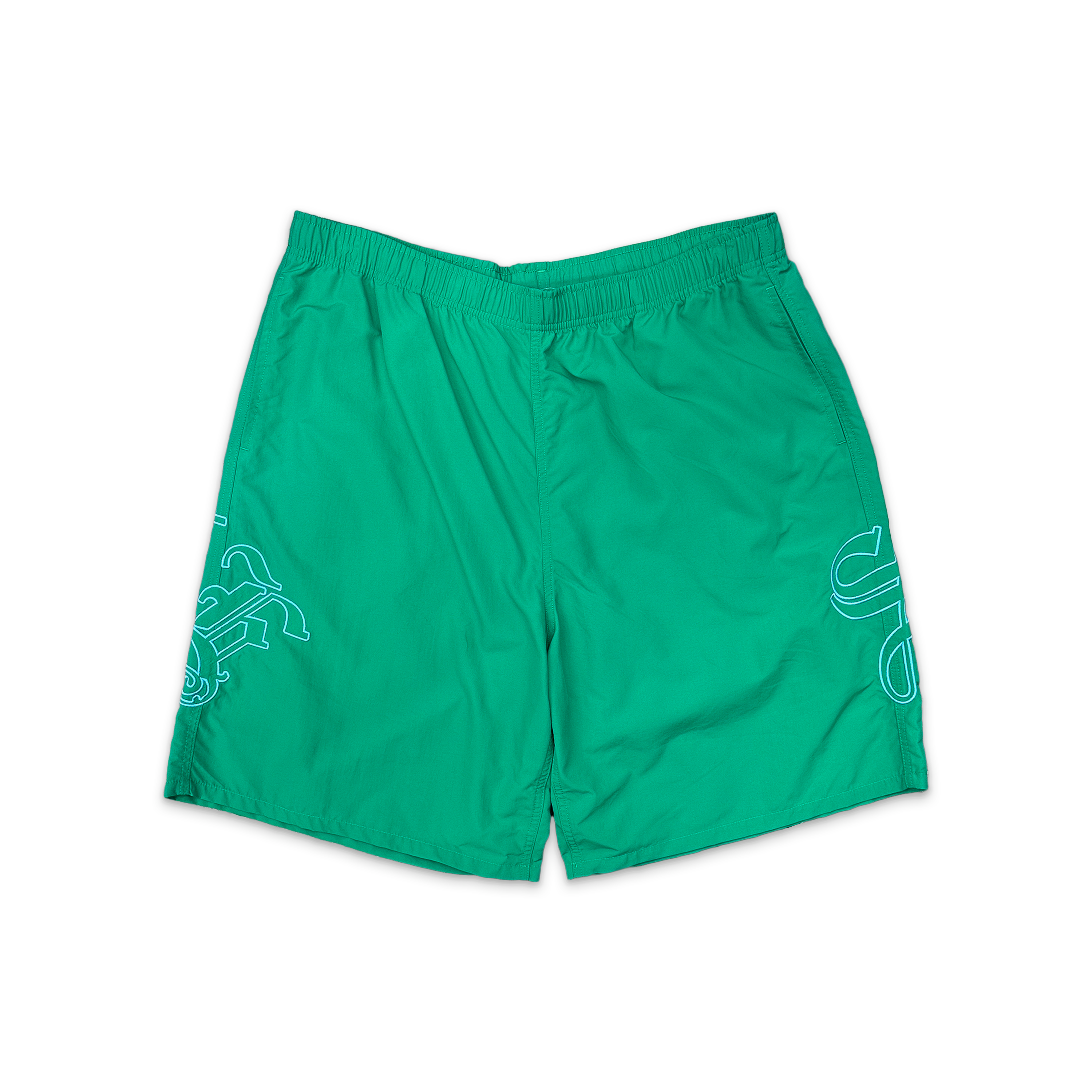 Supreme, Old English Nylon Shorts "Green"