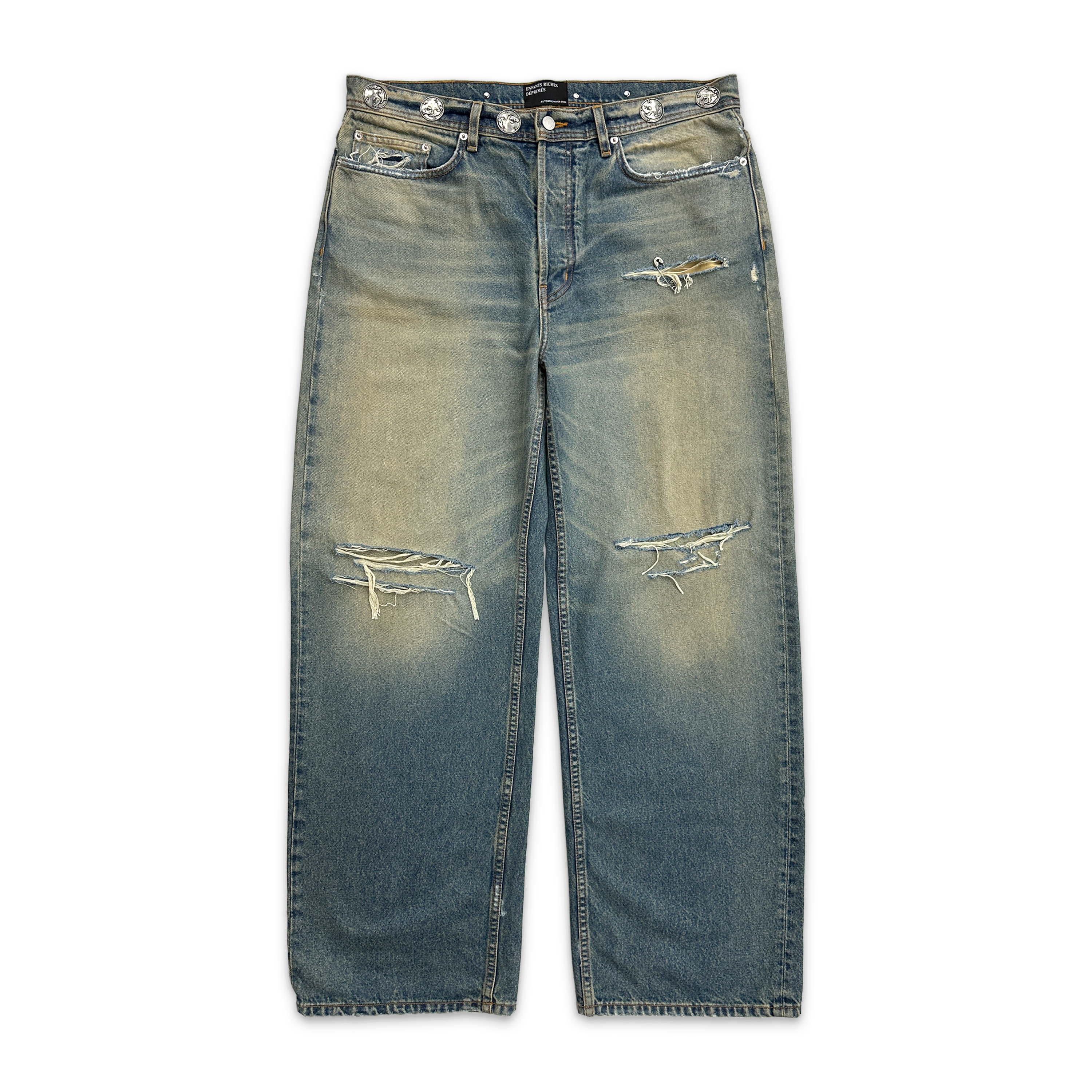Enfants Riches Déprimes Ripped Coin Waist Jeans "Blue"