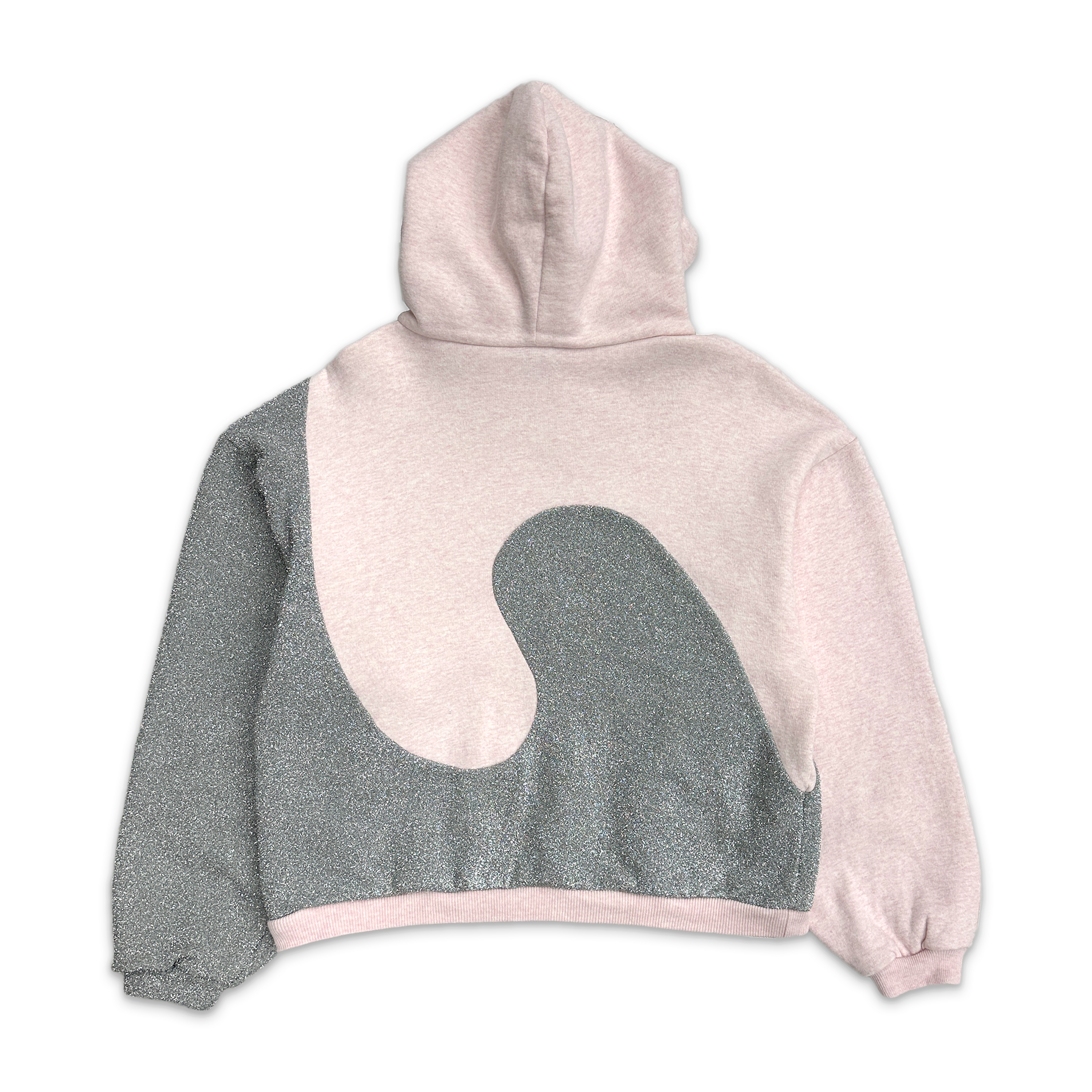 Dior, x ERL Glitter Panelled Hoodie "Pink"
