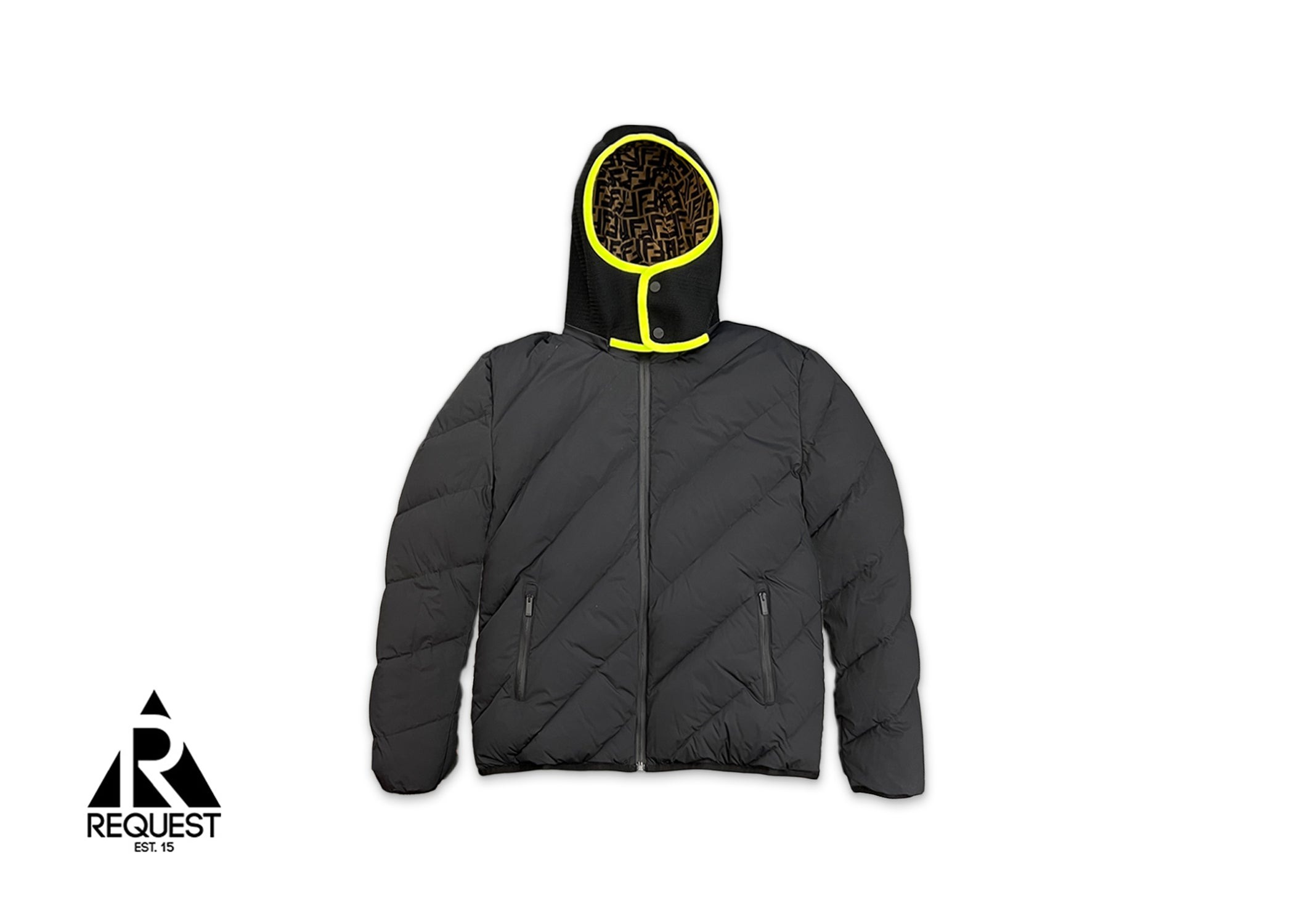 Fendi, FF Logo Reversible Jacket "Brown"