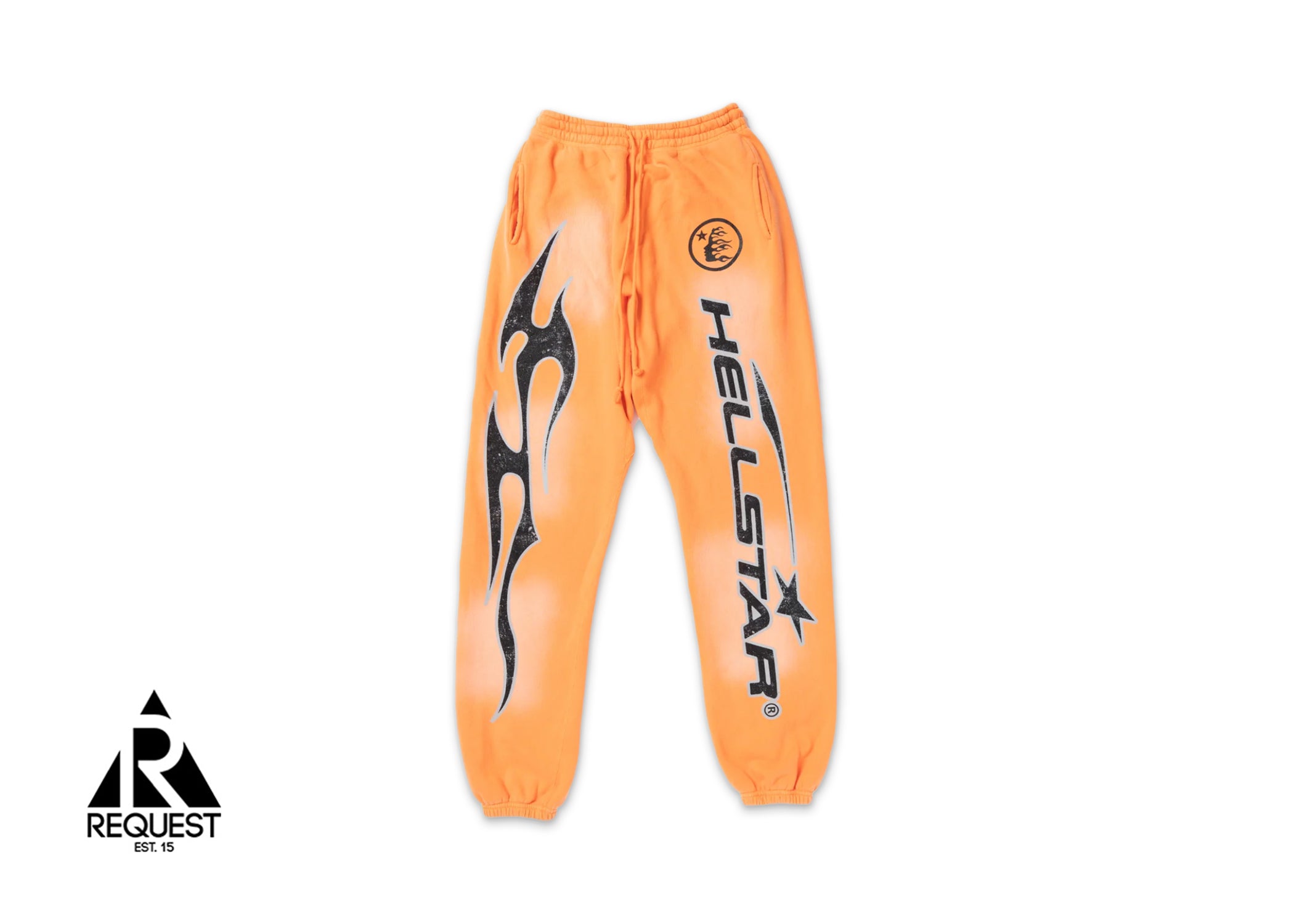 HellStar Fire Closed Bottom Sweatpants "Orange"
