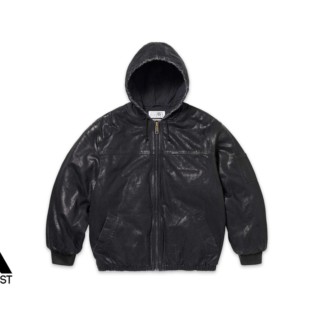 MM6 Maison Margiela Foil Hooded Work Jacket “Black”