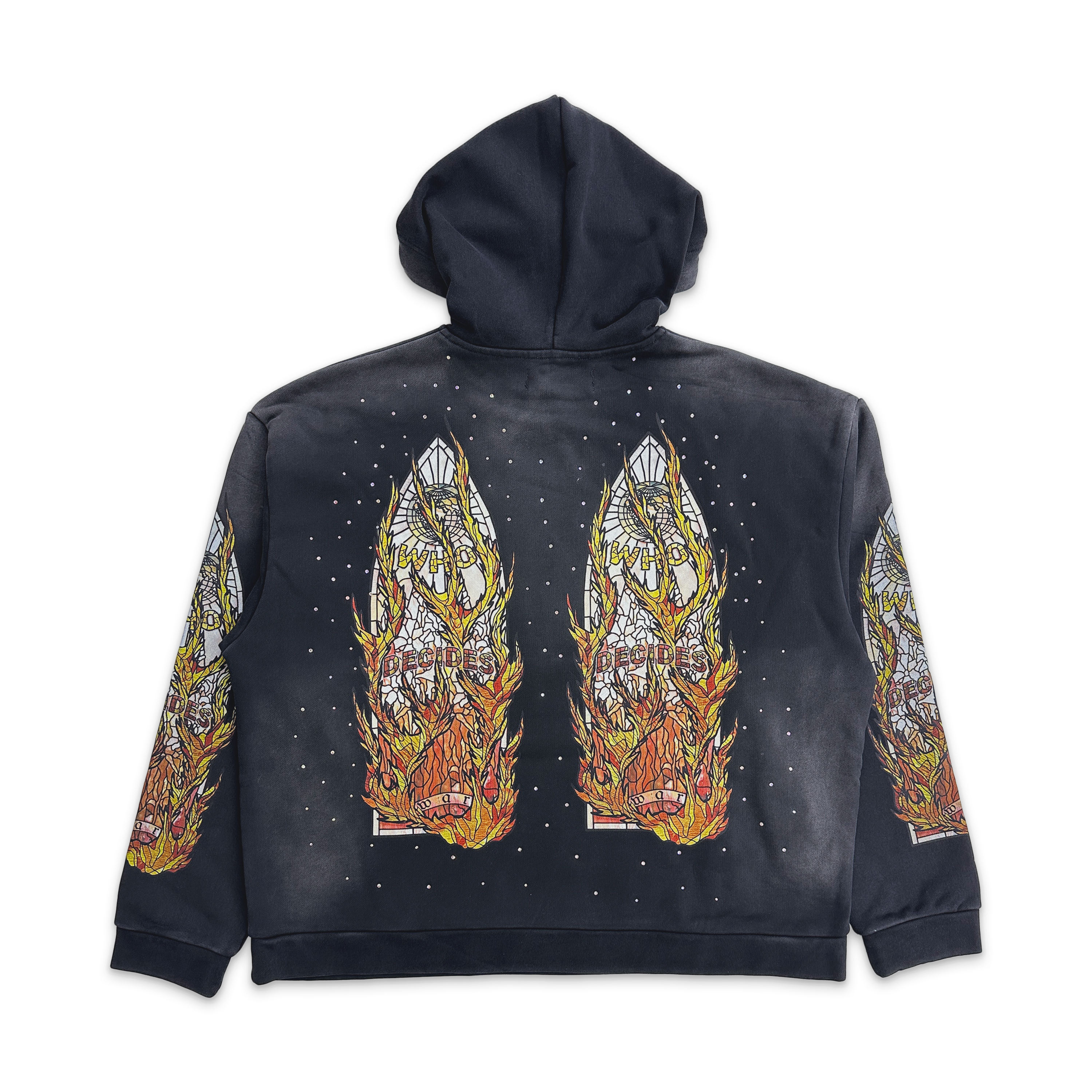 Flame Glass Hooded Pullover "Coal"