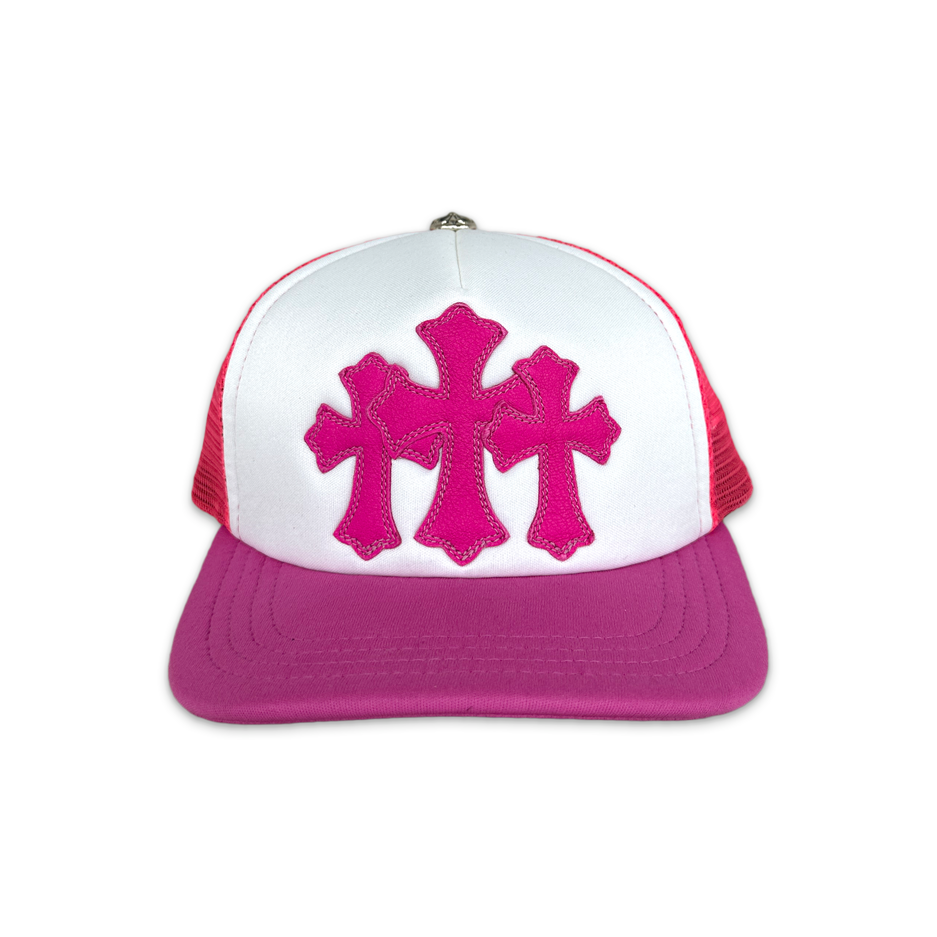 Chrome Hearts, Triple Cross Trucker "Flo Pink"