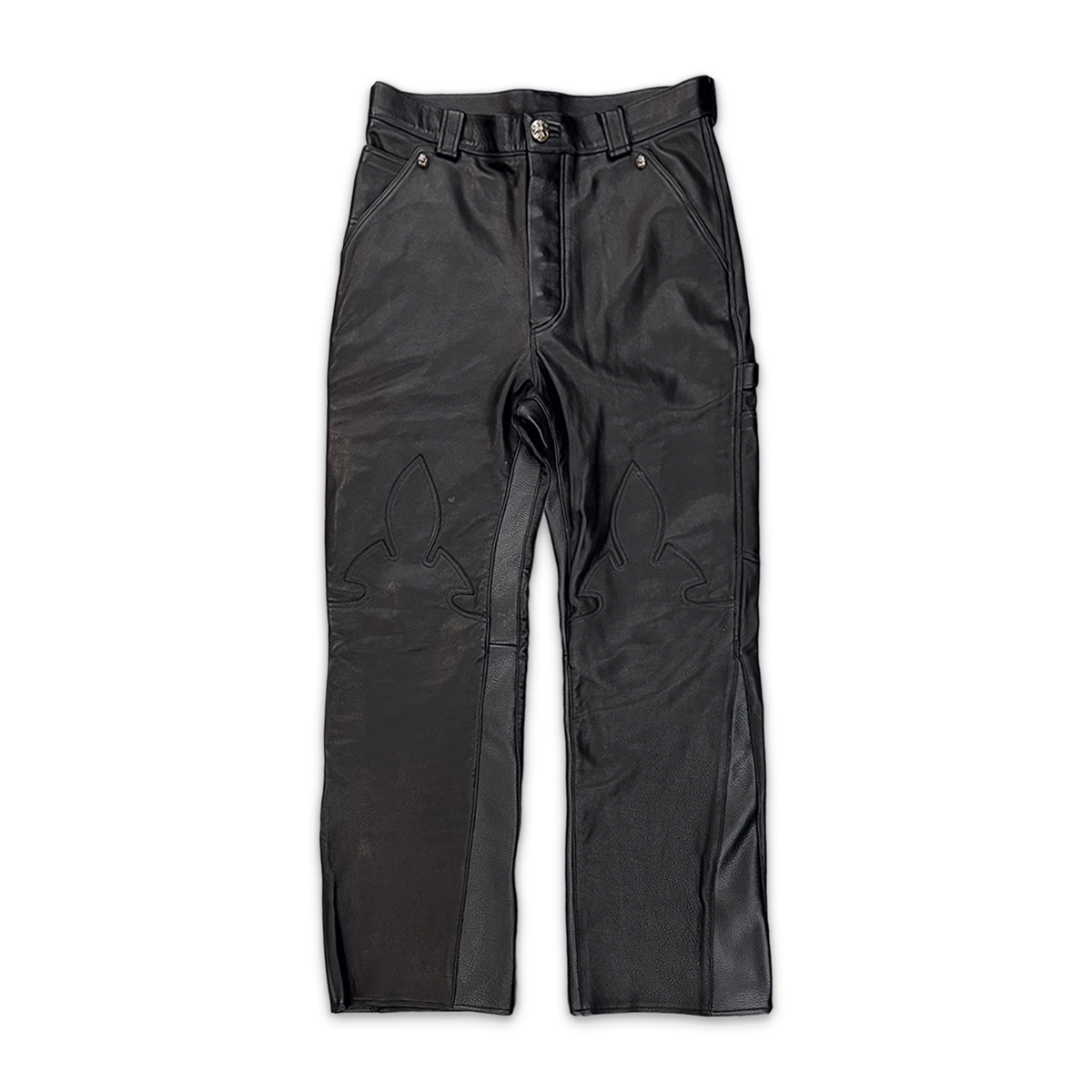 Flared Le Fleur Leather Pant "Black"