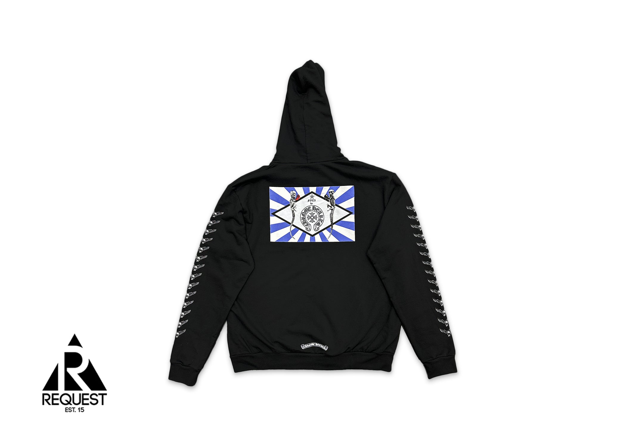 x Foti Harris Banner Zip Up Hoodie "Black"